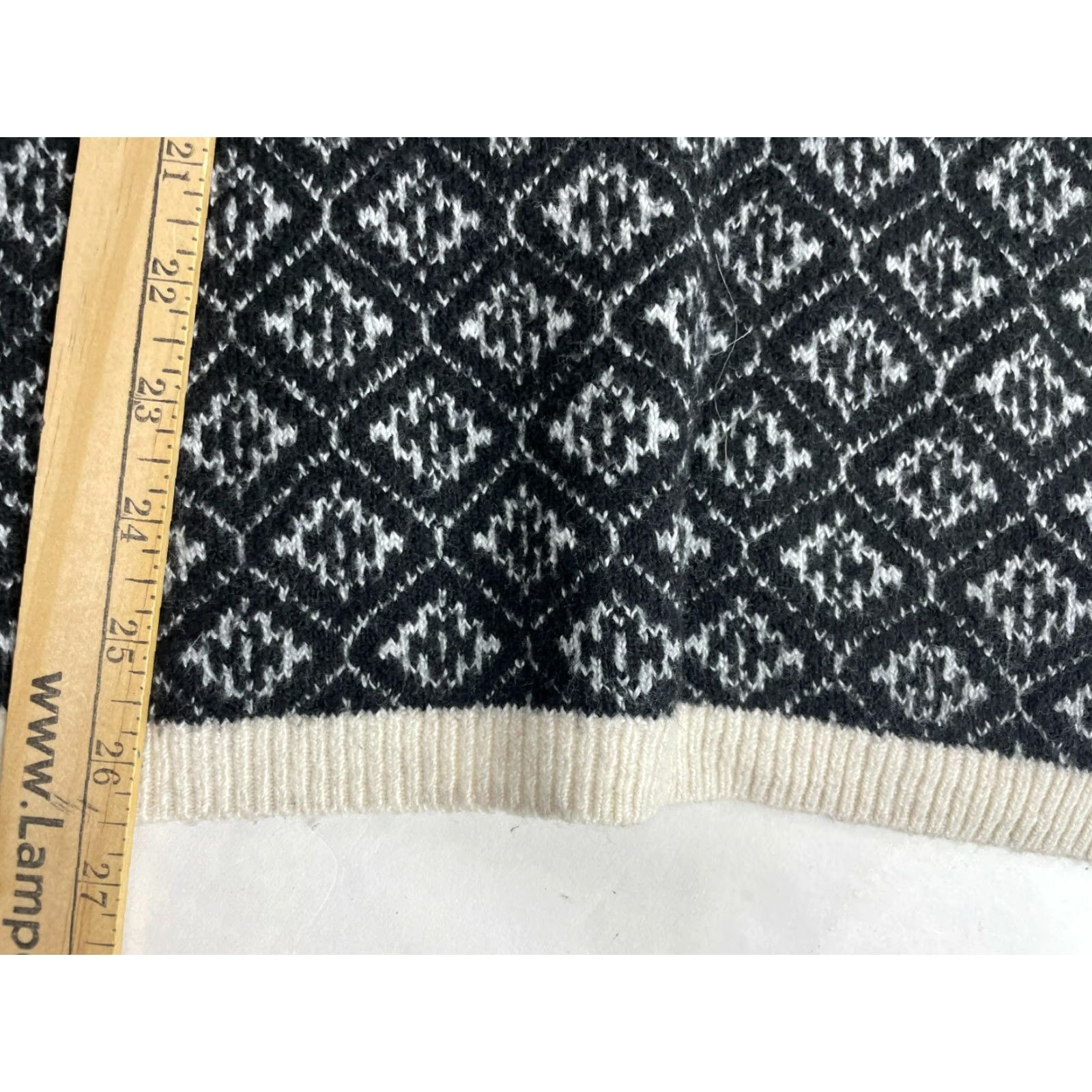 Vintage Maurices Sweater Women's Medium Black Geometric Pullover Crewneck WoolBlend Size M / US 6-8 / IT 42-44 - 6 Thumbnail