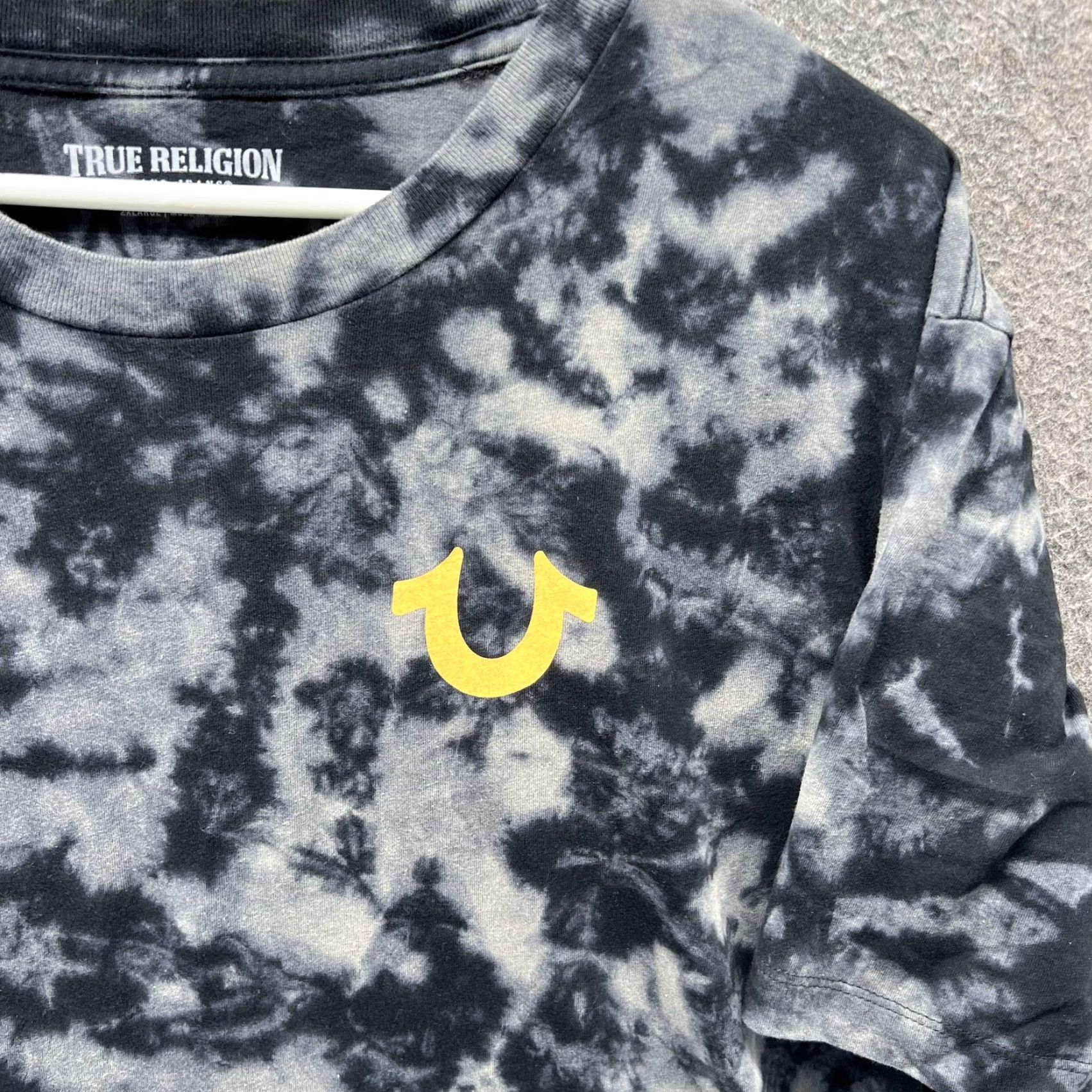 True Religion VINTAGE True Religion Shirt Women 2XL Black Tie-Dye Buddha Graphic Distressed Short Sleeve Crew Neck T-Shirt Womens Size XXL / US 16-18 / IT 52-54 - 5 Thumbnail