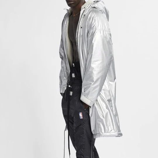 Fear of God × Nike Nike x Fear Of God Parka Jacket Metalic Silver Coat Bomber Size US L / EU 52-54 / 3 - 4 Thumbnail