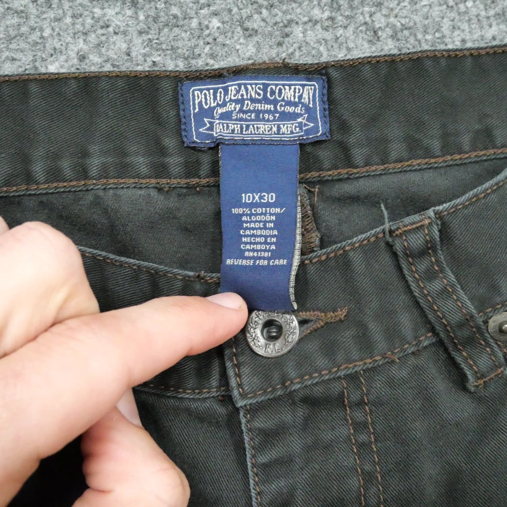 Ralph Lauren **VINTAGE Ralph Lauren Womens 10 Black Chino Pants 30x28** User: **VINTAGE Ralph Lauren Womens 10 Black Chino Pants** 30x28 **Y2K** Size 32" / US 10 / IT 46 - 4 Thumbnail