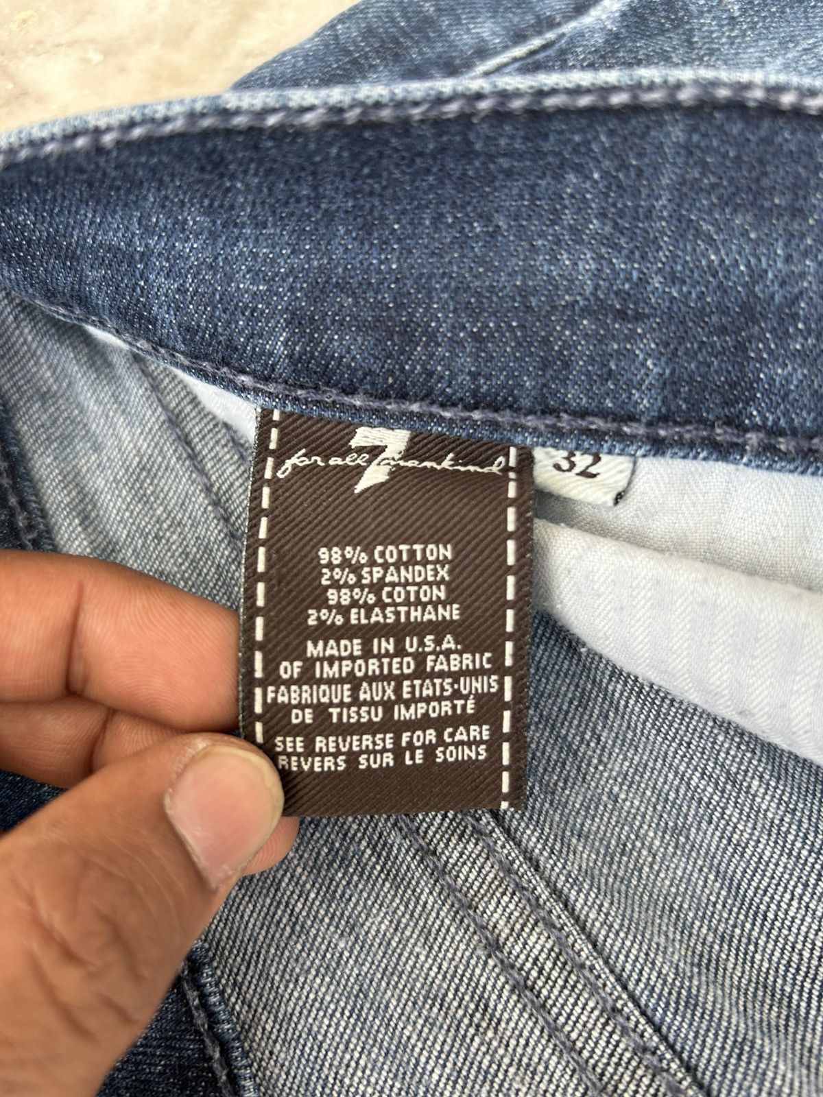 7 For All Mankind 7FAM Japan Flare Vintage Denim Size US 35 - 12 Thumbnail