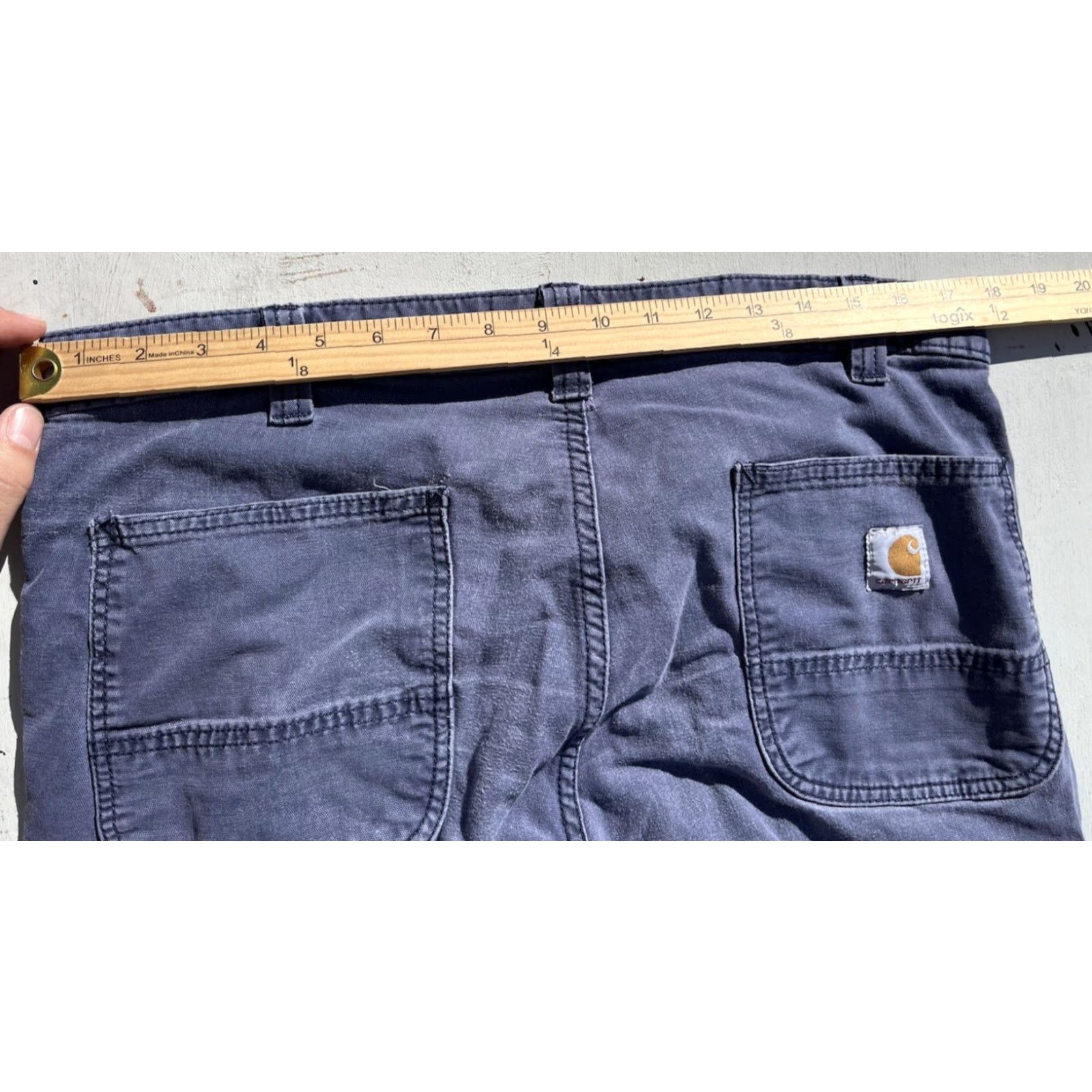 Carhartt Carhartt Pants Blue Solid 36x30 Workwear Uniform Khakis Cargo Logo Pockets Zipper Button Men’s Regular Straight Size US 36 / EU 52 - 3 Thumbnail