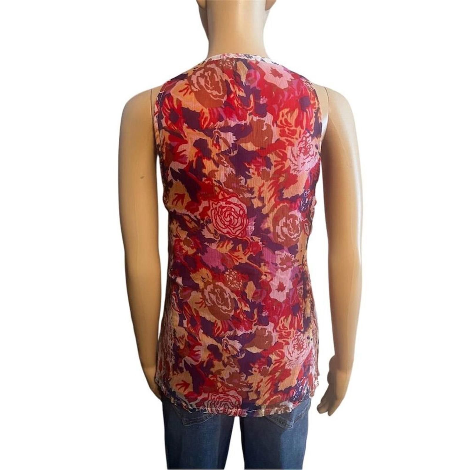 Other Marisa Christina Women's Sleeveless Floral Blouse M boho Size M / US 6-8 / IT 42-44 - 5 Thumbnail
