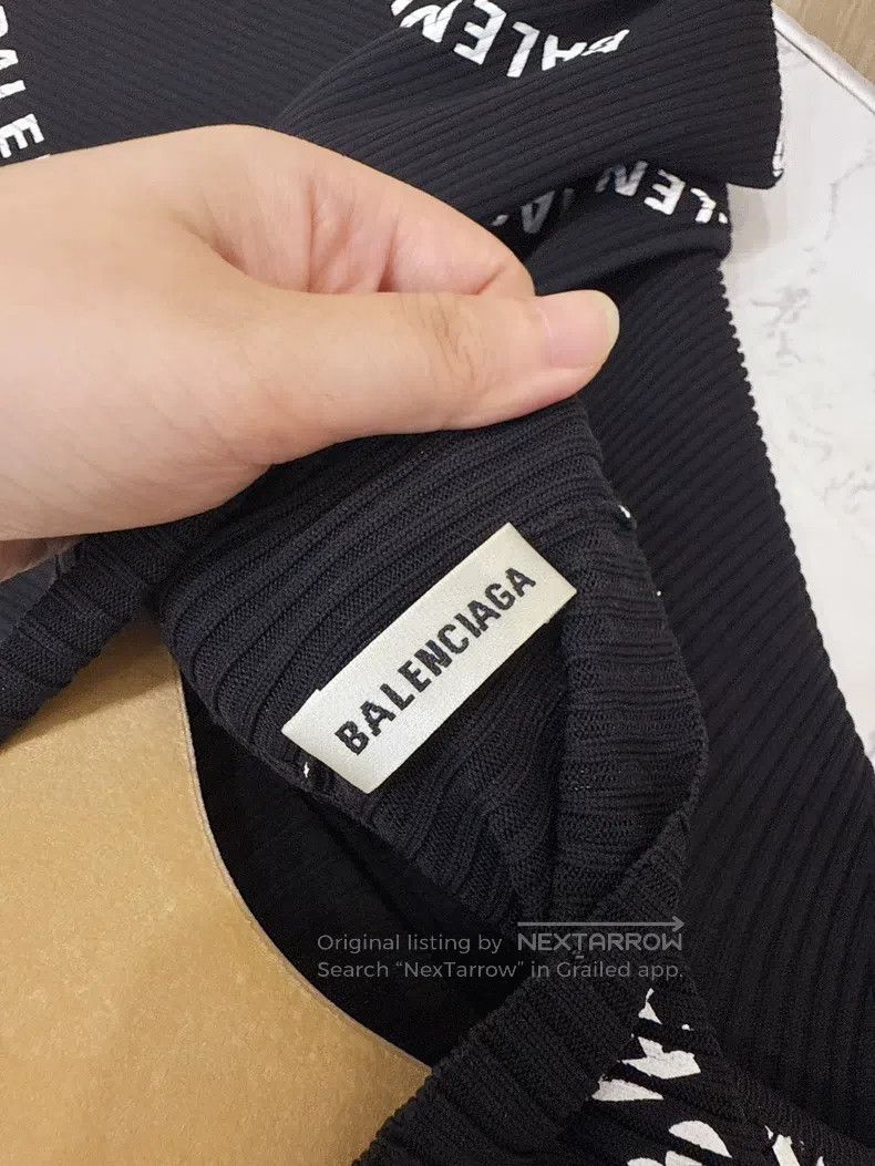 Balenciaga Balenciaga Full Print Letter Logo Open Back Slim Fit Knit Size US S / EU 44-46 / 1 - 4 Thumbnail