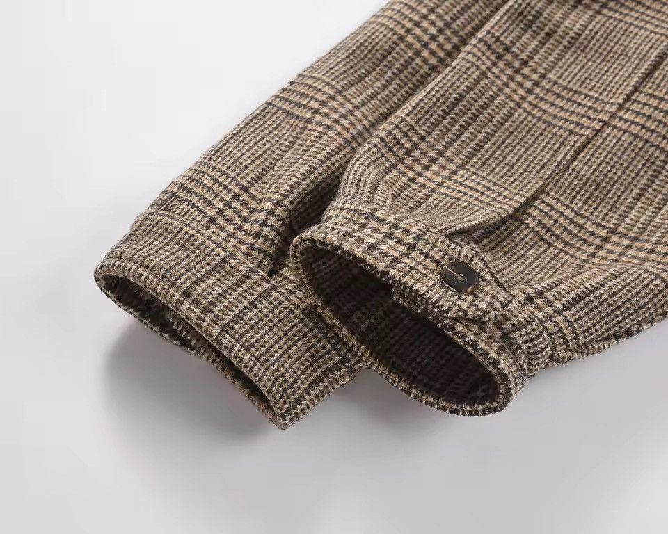 Other Plaid Woolen Oversized Vintage Retro Style Coat Jacket Size US XL / EU 56 / 4 - 8 Thumbnail