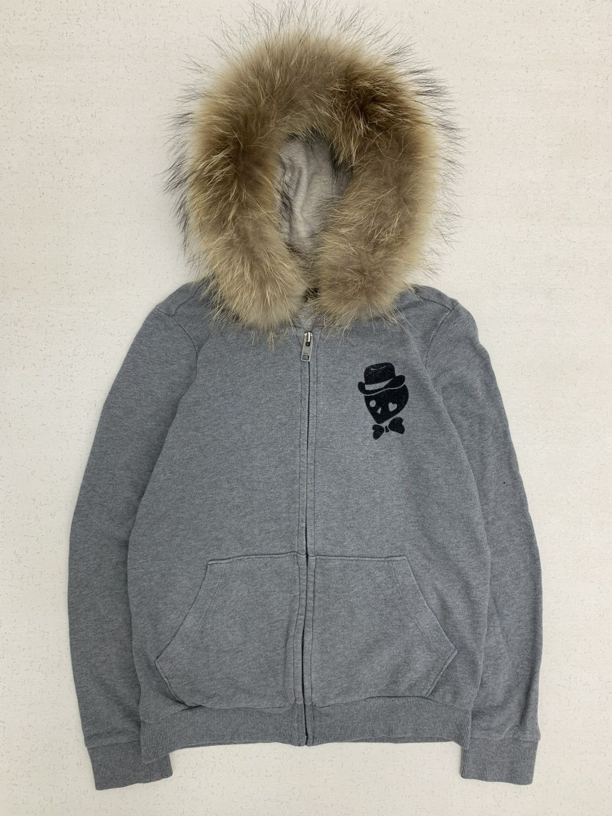 トップス 00s archive japanese label fur hoodie Rare Hysteric Glamour 1990s Japanese detachable fur | Depop