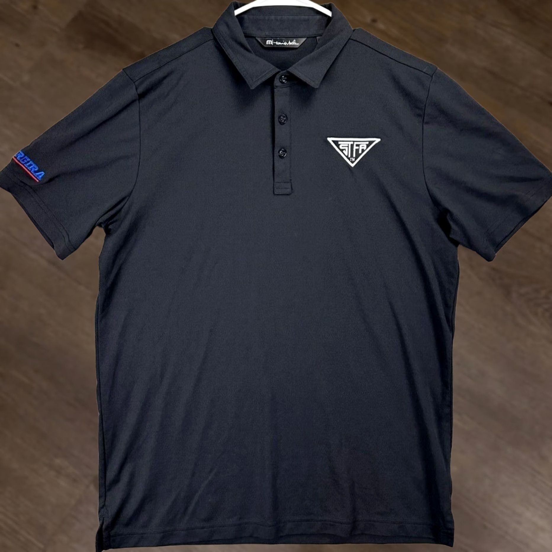 TravisMathew Travis Mathew Polo Shirt Mens Large Black Pima Cotton Blend Golf Rugby Short Sleeve Size US L / EU 52-54 / 3 - 1 Thumbnail