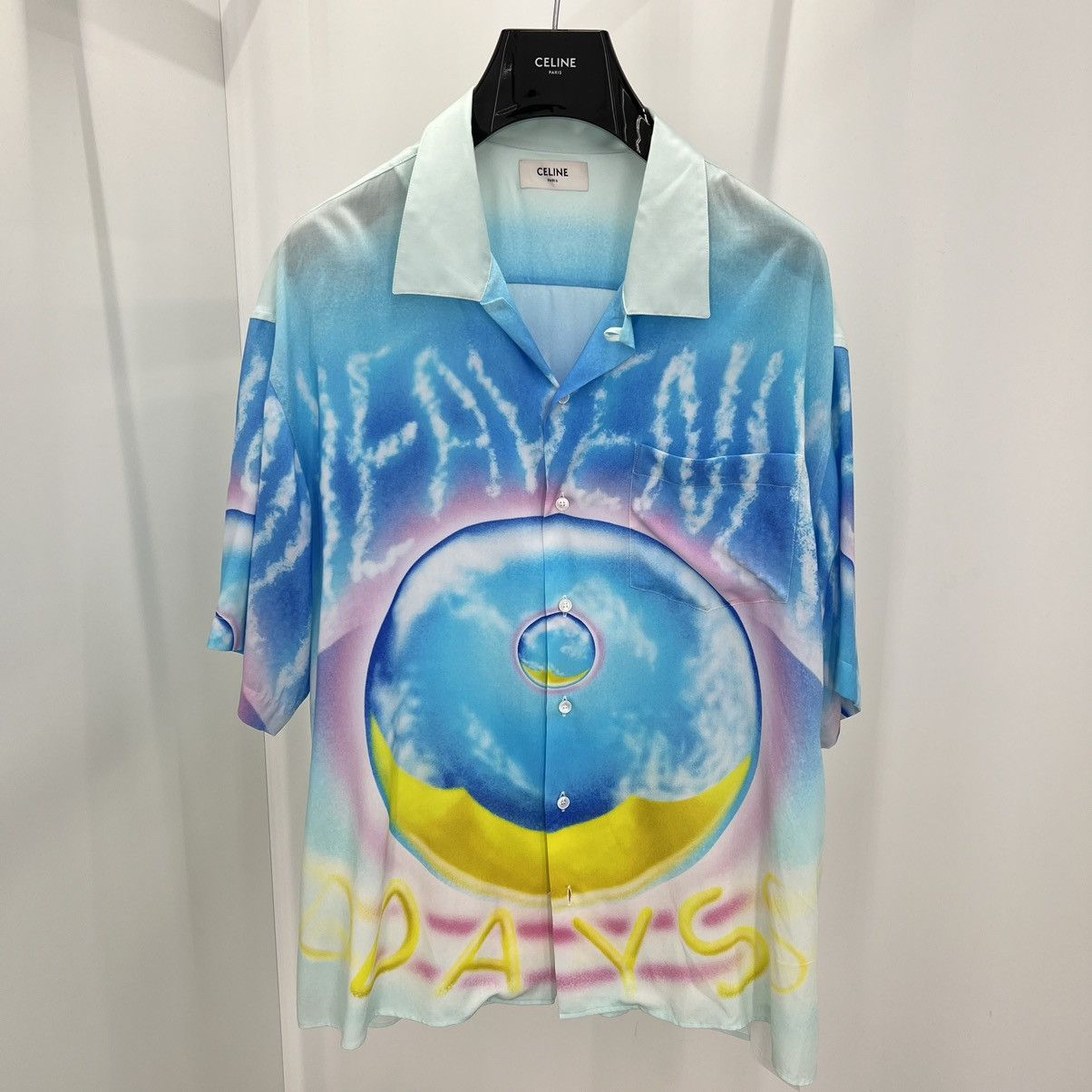 image of Celine Short Sleeve Shirt In Large, Men's