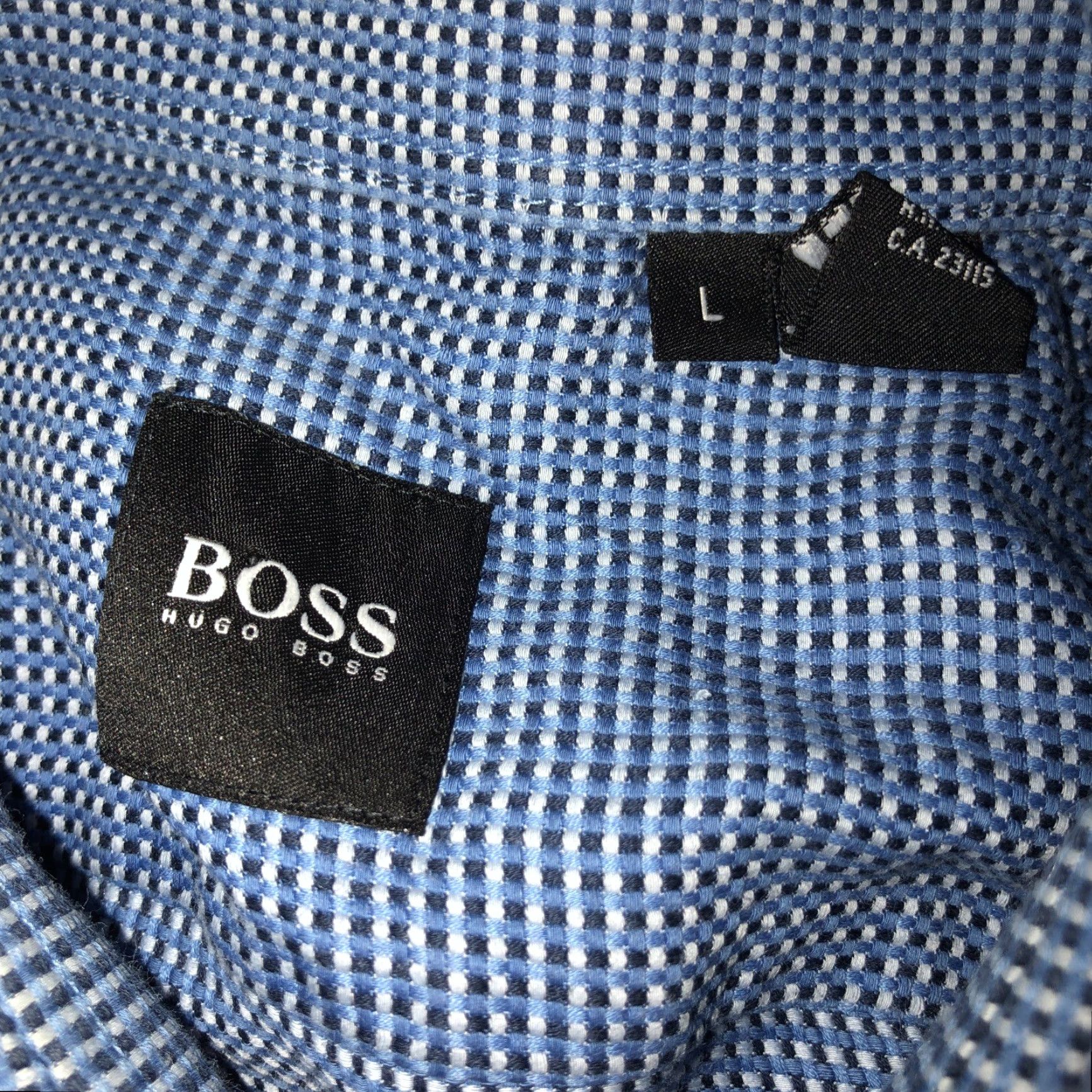 Hugo Boss HUGO BOSS Check Blue Button-Up Shirt Mens L Blue Large Long Sleeve Button-Up Shirt Mens L Size US L / EU 52-54 / 3 - 4 Thumbnail