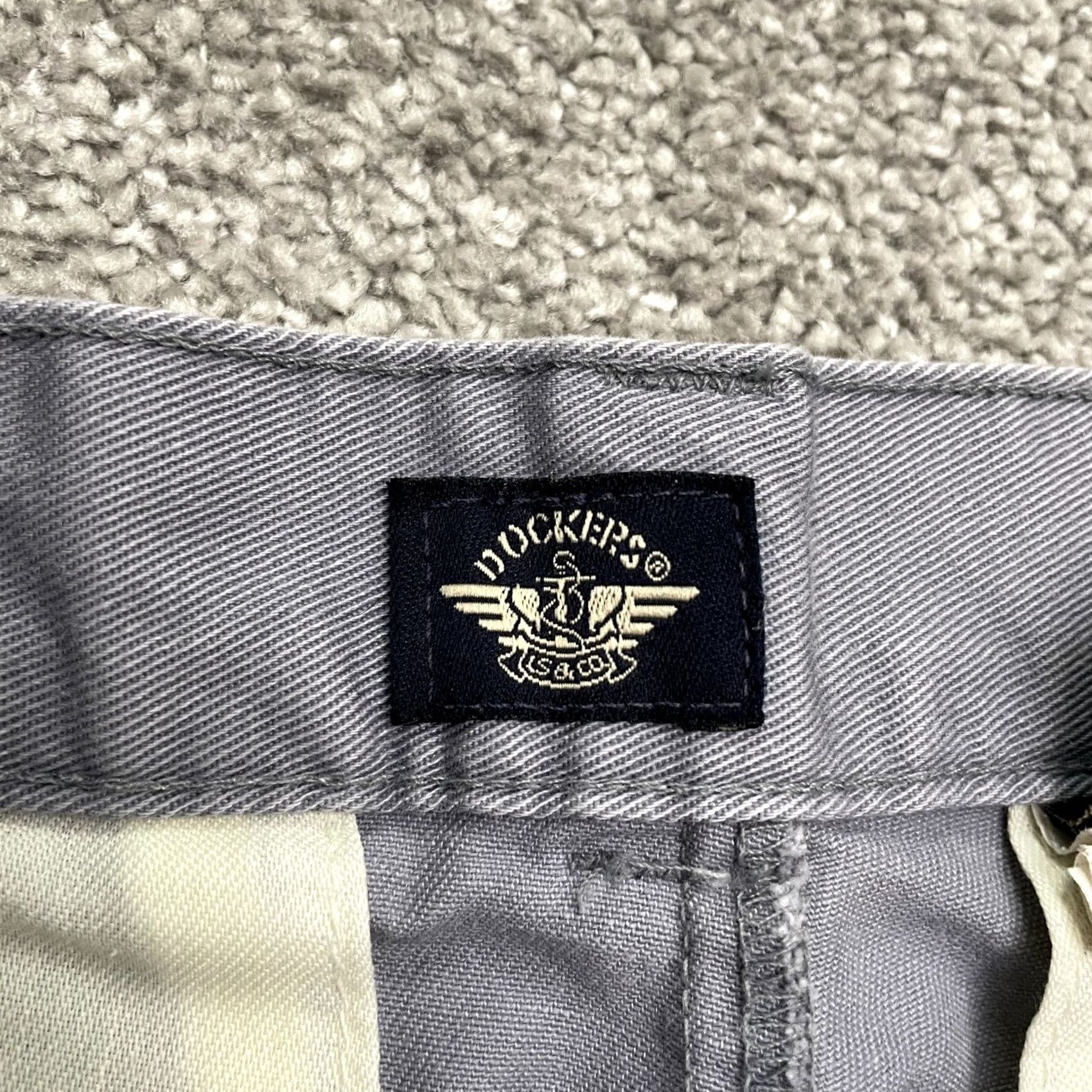 Dockers DOCKERS Pants Khaki Blue Classic Straight Leg Men 31 32in Waist? Inseam 32in Cotton Button Zip Casual Workwear Sets 90s Theme? Vintage No Size US 31 - 5 Thumbnail