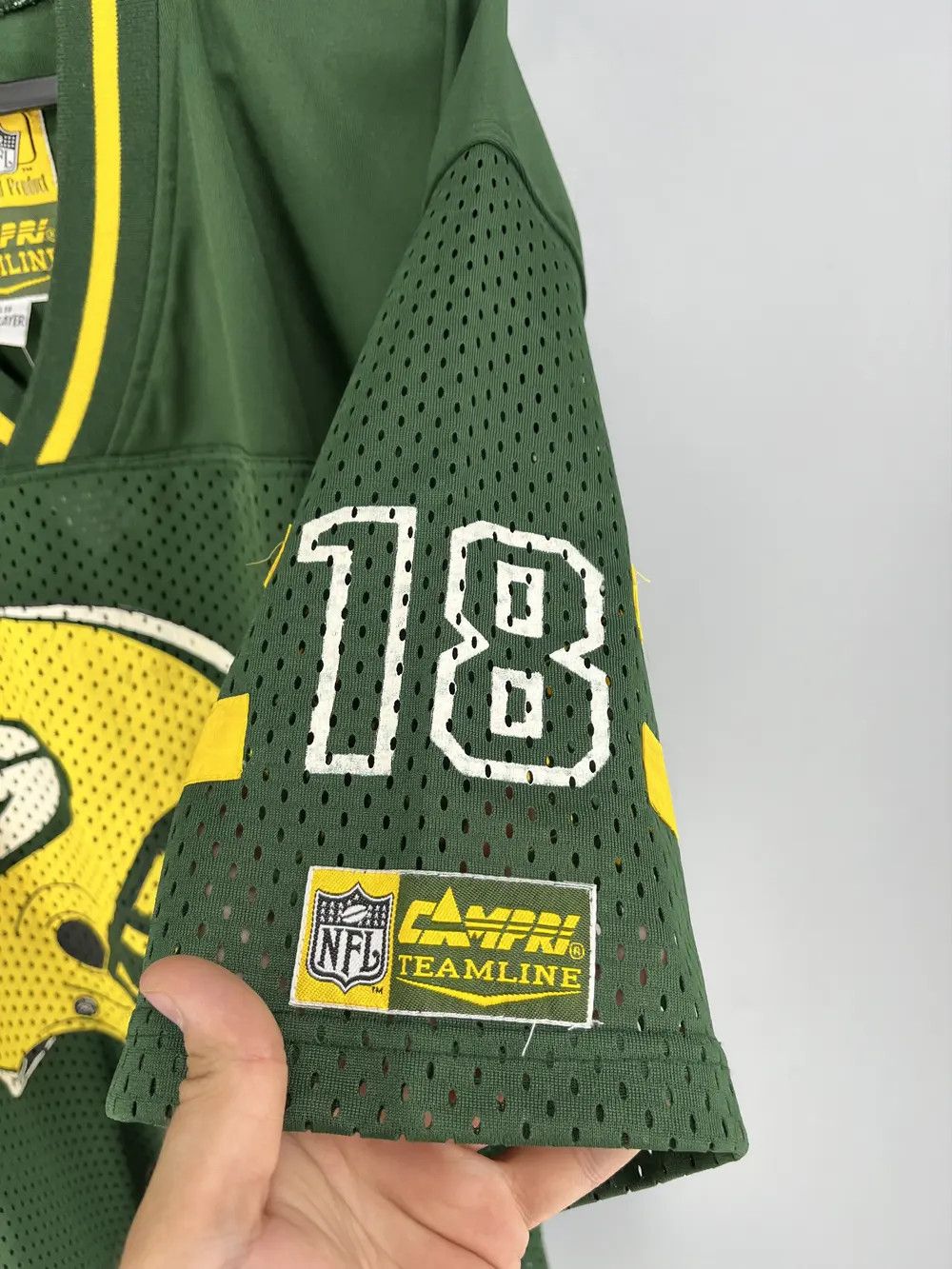 NFL × Vintage 1991's GREEN BAY PACKERS CAMPRI TEAMLINE JERSEY L Size US L / EU 52-54 / 3 - 7 Thumbnail