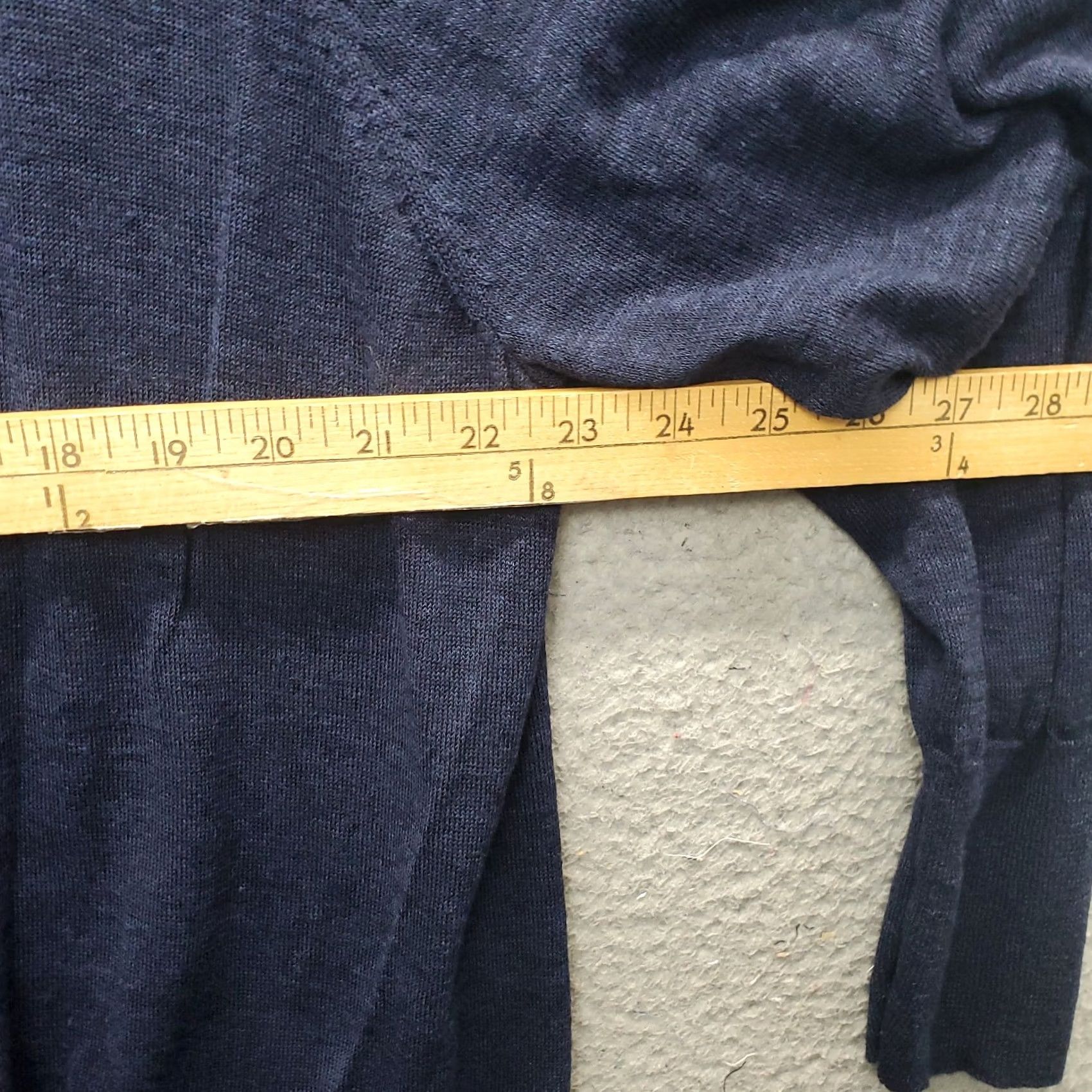 Vintage Halogen Cardigan Womens 3X Navy Tight Knit Linen Blend Raglan Sleeve Open Front Shirt Womens 3X Navy Knit Cardigan Size XXL / US 16-18 / IT 52-54 - 5 Thumbnail
