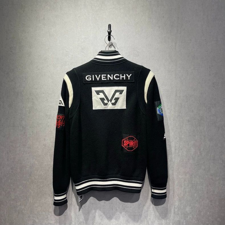 Other Givenchy Logo Patched Knit Baseball Jacket S Size US S / EU 44-46 / 1 - 2 Thumbnail