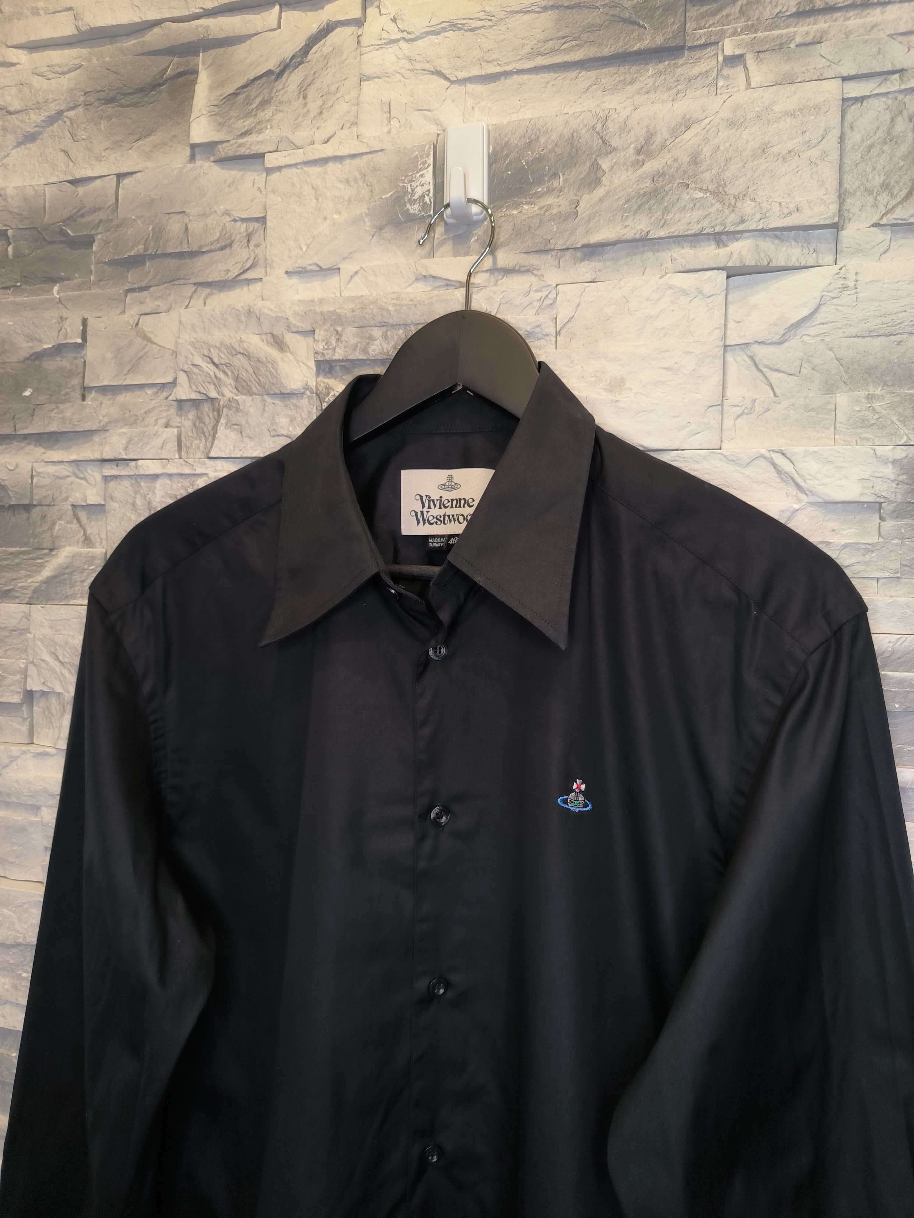 Vivienne Westwood Vivienne Westwood Black Shirt Button-Up Long Sleeve Logo Size US M / EU 48-50 / 2 - 2 Thumbnail
