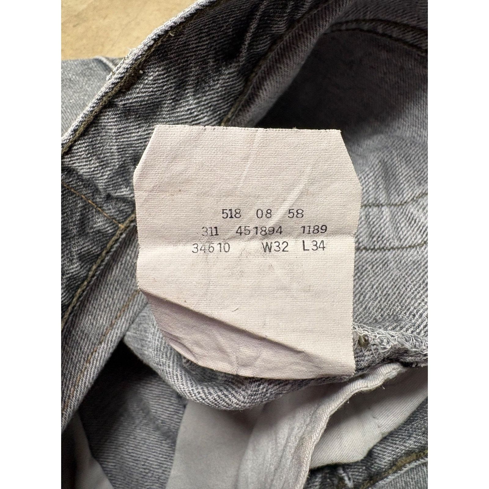 Levi's VTG Levi’s 518 Gray Dark Wash 90s Straight Jeans UK Made Size US 30 / EU 46 - 3 Thumbnail
