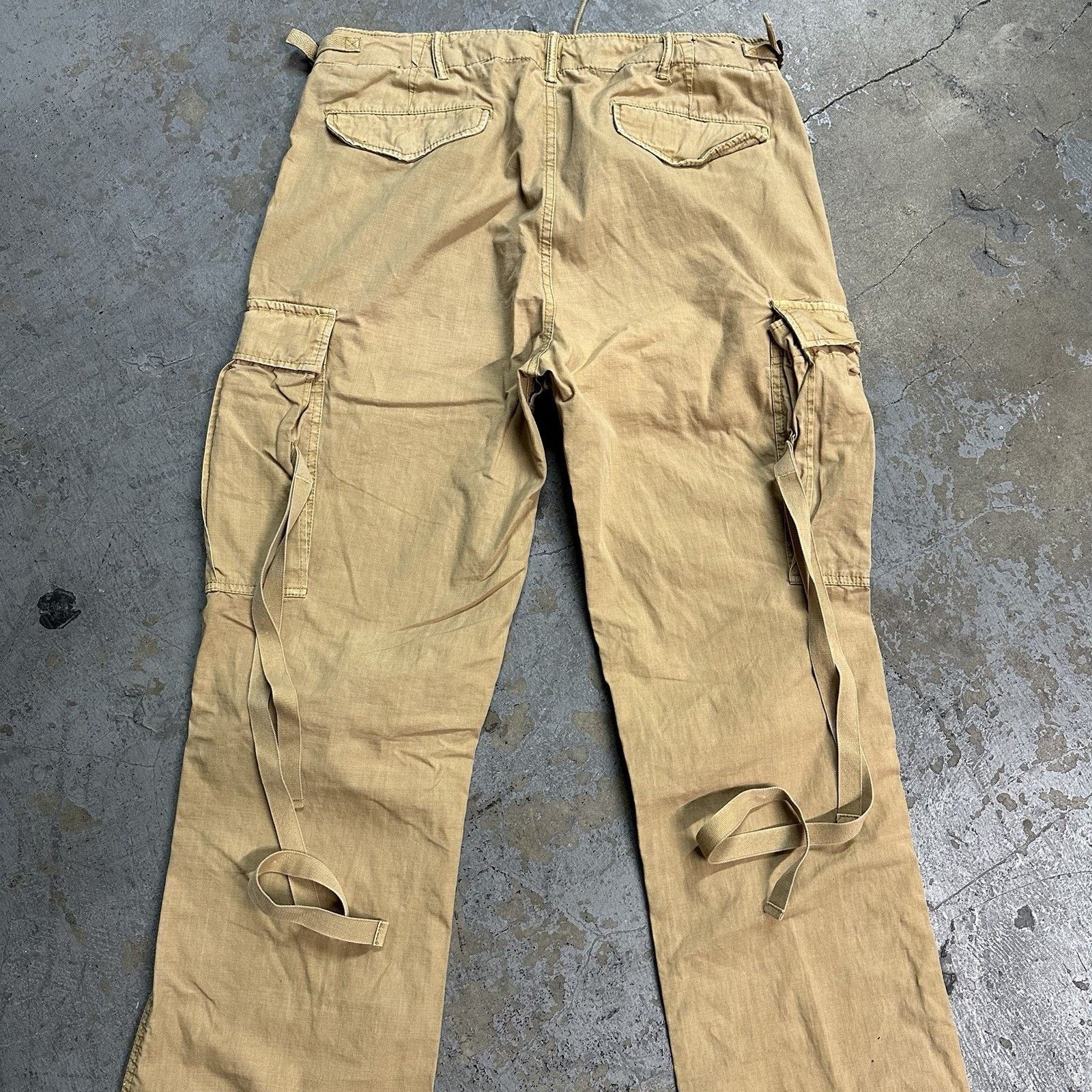 Polo Ralph Lauren × Vintage Vintage Polo Ralph Lauren Tan Cargo Pants 34x34 Army Size US 34 / EU 50 - 5 Thumbnail
