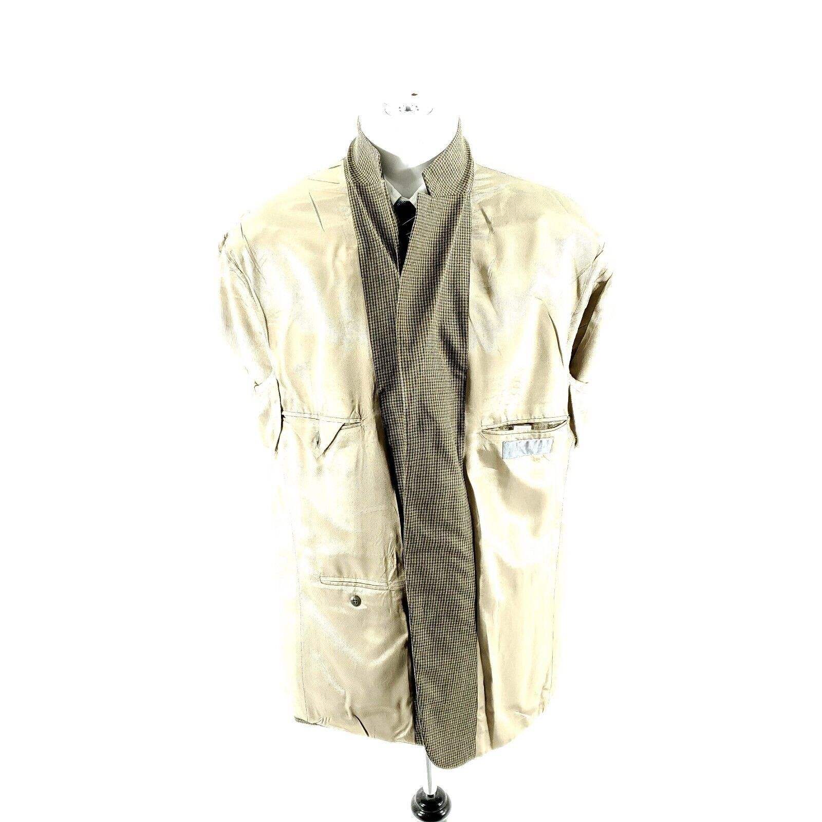 Oscar De La Renta Oscar De La Renta Tweed Wool Silk 3 Button Sport Coat 44R Br Size 44R - 9 Thumbnail