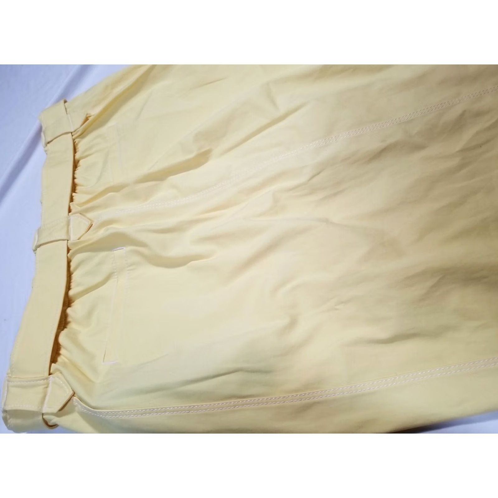 Vintage Lafayette 148 New York Skirt Yellow Buckle 12 Cotton Blend Long Women’s Regular Size 12 Size 34" / US 12 / IT 48 - 5 Thumbnail