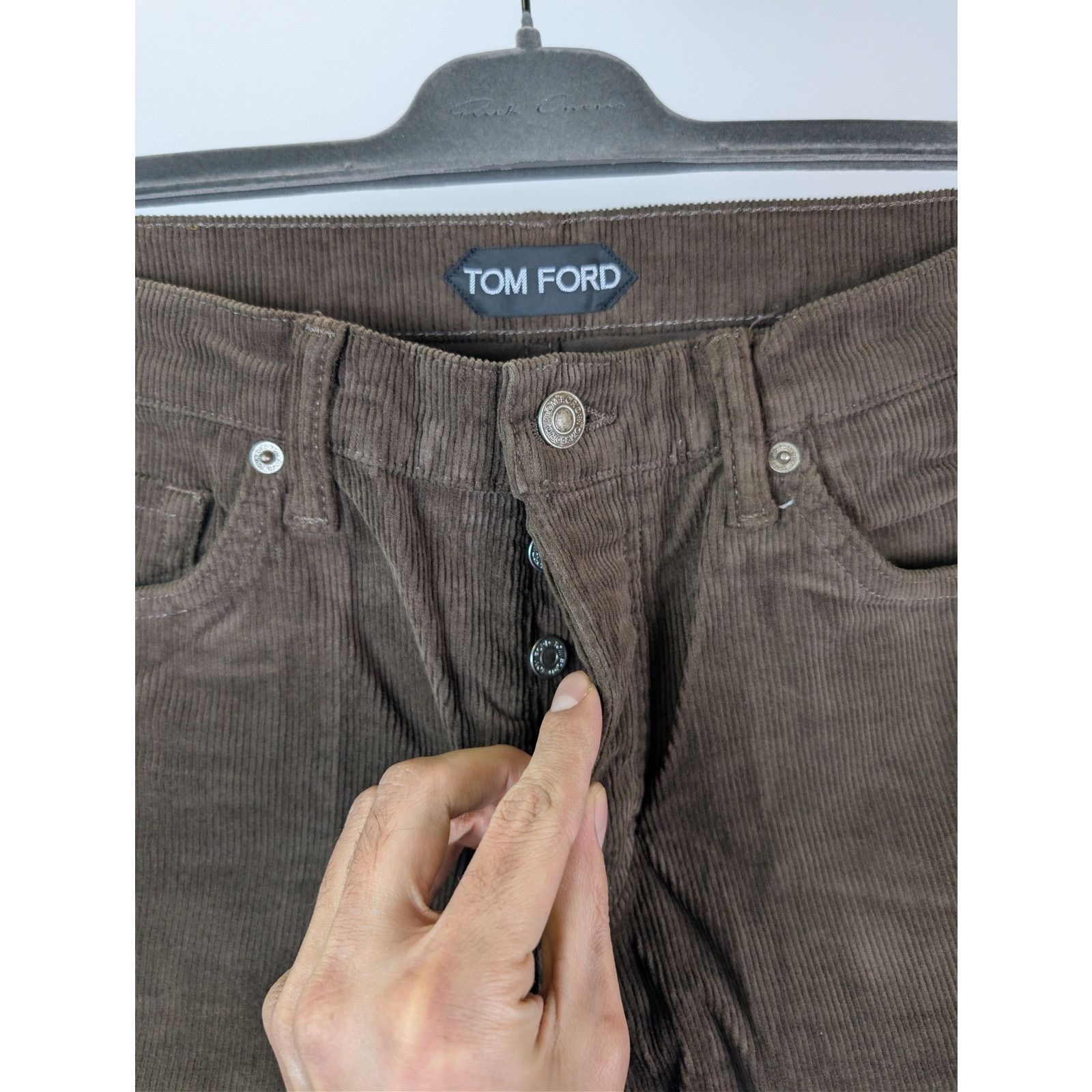 Tom Ford o1rshd1 Slim Fit Denim Jeans in Charcoal Size US 32 / EU 48 - 7 Thumbnail