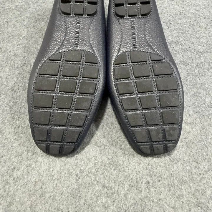 Louis Vuitton Louis Vuitton Monte Carlo Navy Leather Loafers -2508 Size US 11 / EU 44 - 6 Thumbnail