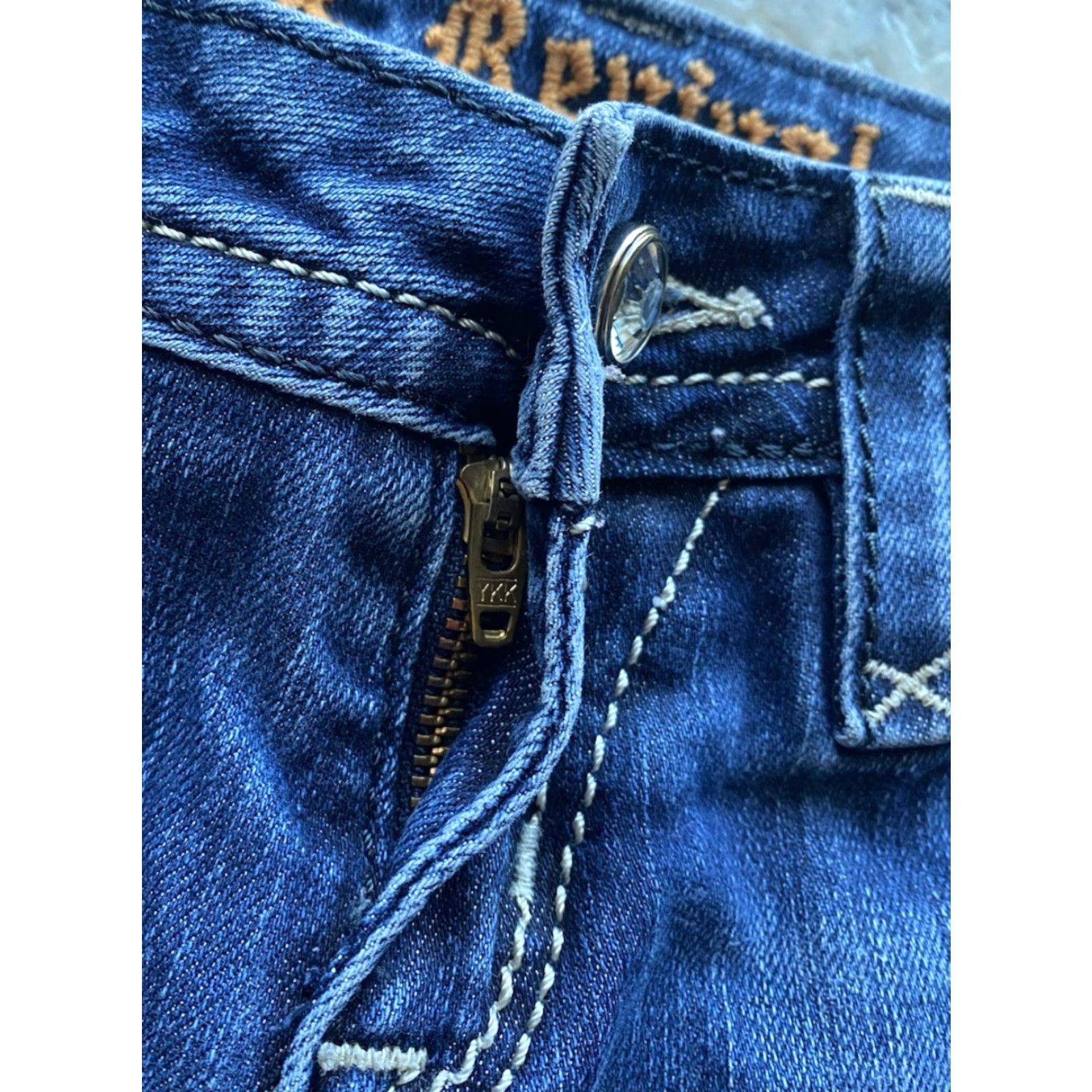 Vintage VINTAGE Rock Revival WOMANS Jeans 26 Sora Skinny Embroidered Rhinestone Denim 5-Pocket Womens Jeans Size 26" / US 2 / IT 38 - 5 Thumbnail