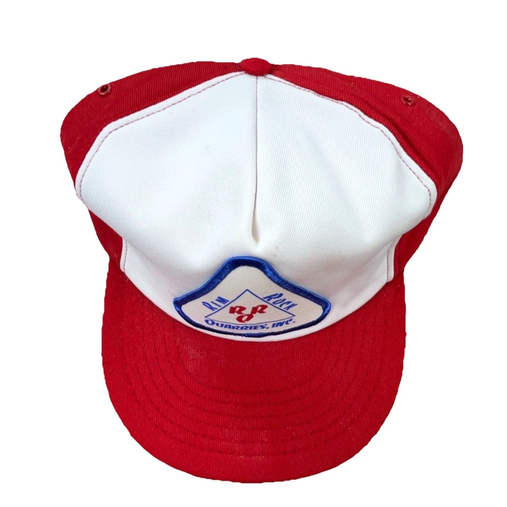 Vintage VINTAGE Park Avenue Trucker Hat Cap Snap Back Red USA Patch Rim Rock High Dome 80s 90s H Hat Size ONE SIZE - 3 Thumbnail