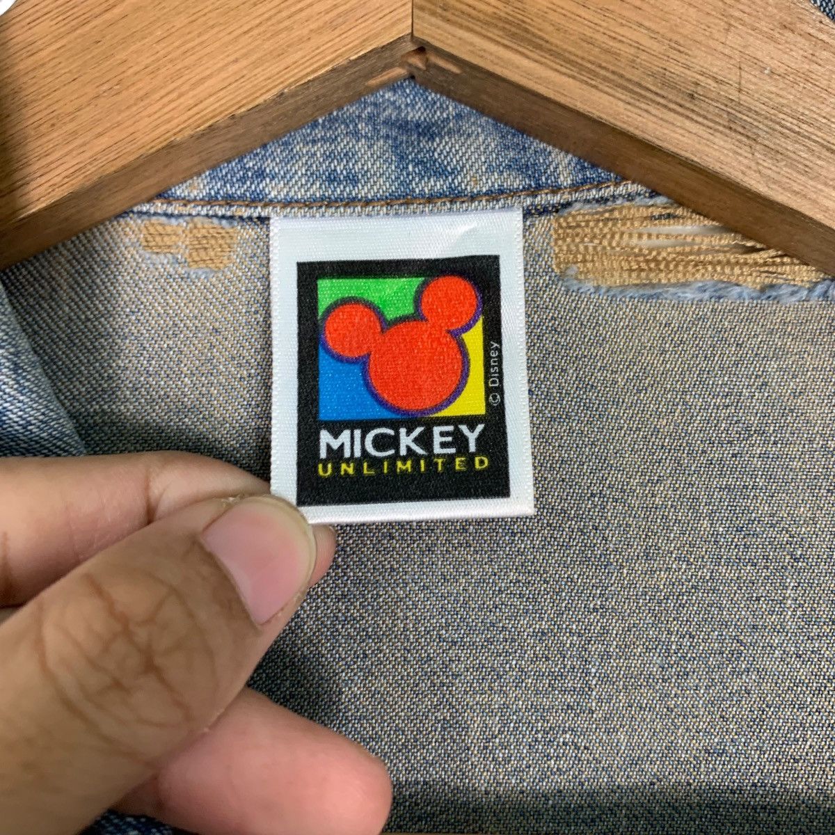 Disney Disney Mickey Mouse Big Face Logo Denim Jacket #0499-C23 Size M / US 6-8 / IT 42-44 - 16 Thumbnail