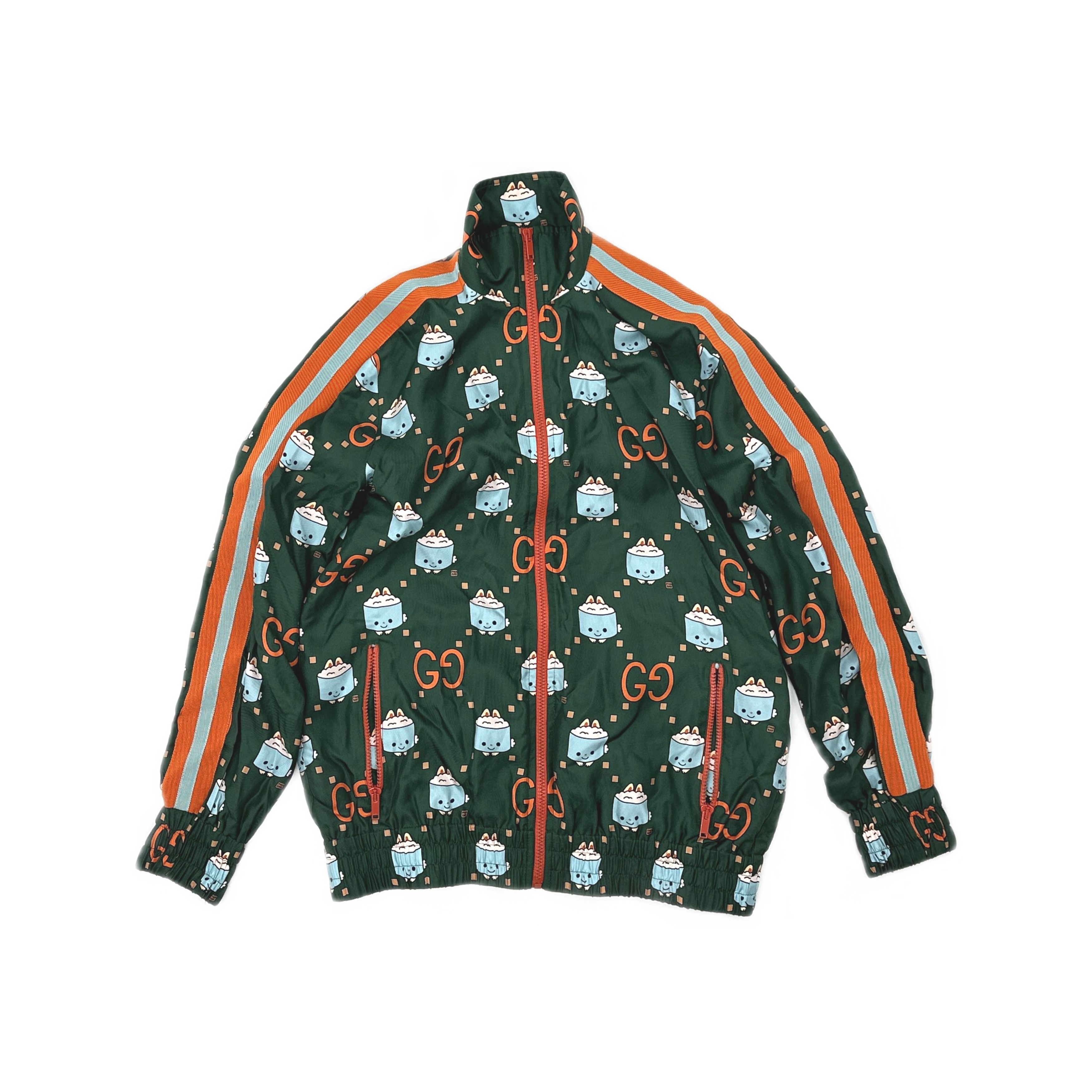 Gucci Gucci Green Patterned Jacket Size S Size S / US 4 / IT 40 - 1 Thumbnail