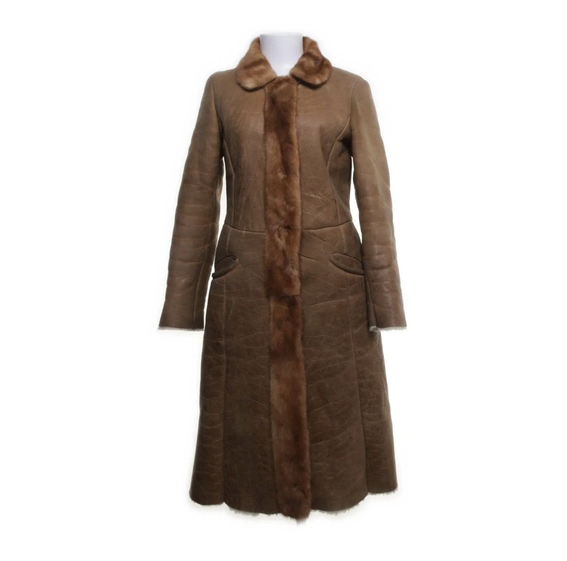 Prada Sheep Lined Mink Fur Leather Jacket Size M / US 6-8 / IT 42-44 - 2 Thumbnail