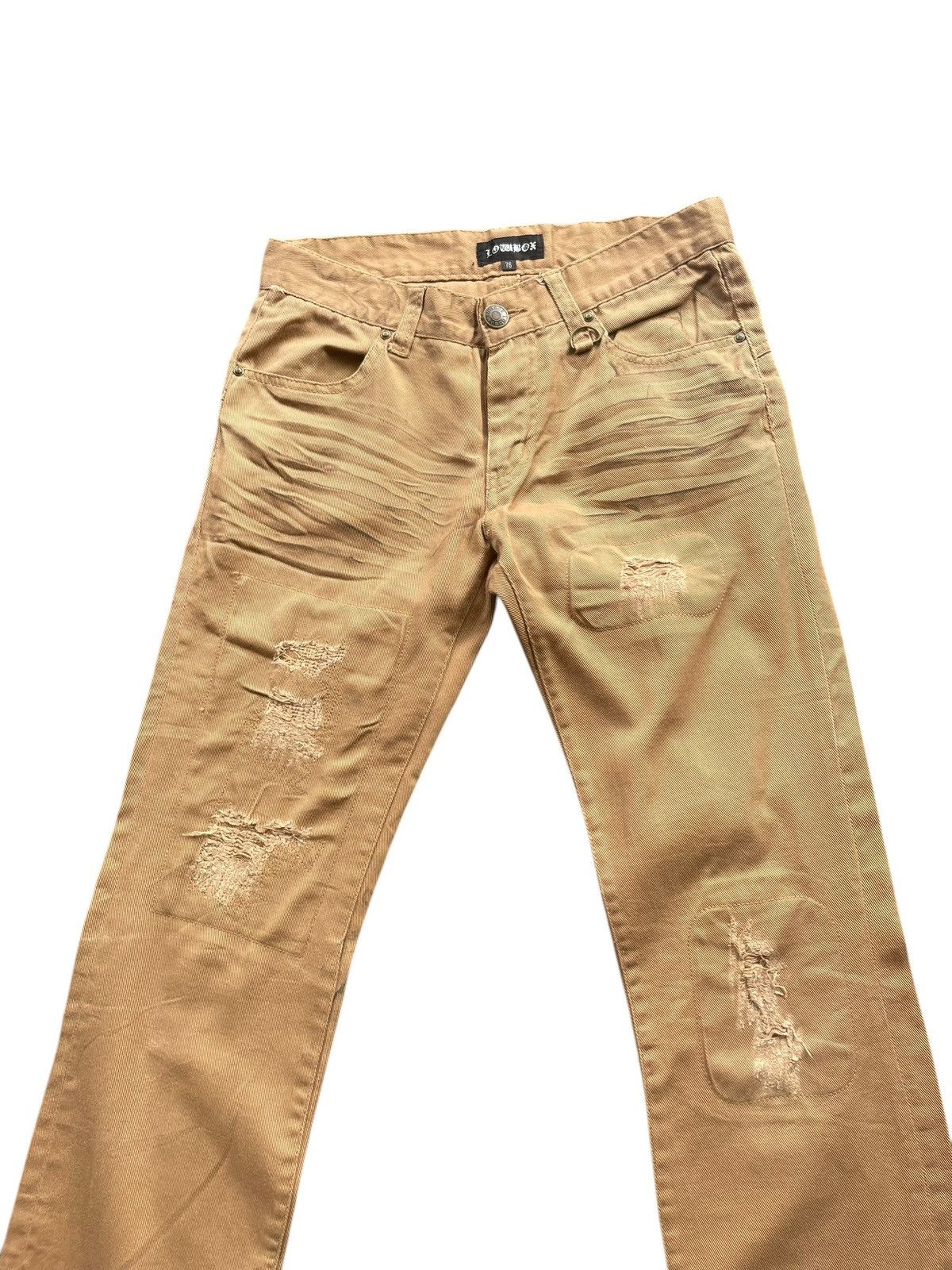 Japanese Brand Lowbox Distresed Denim Size US 30 / EU 46 - 3 Thumbnail
