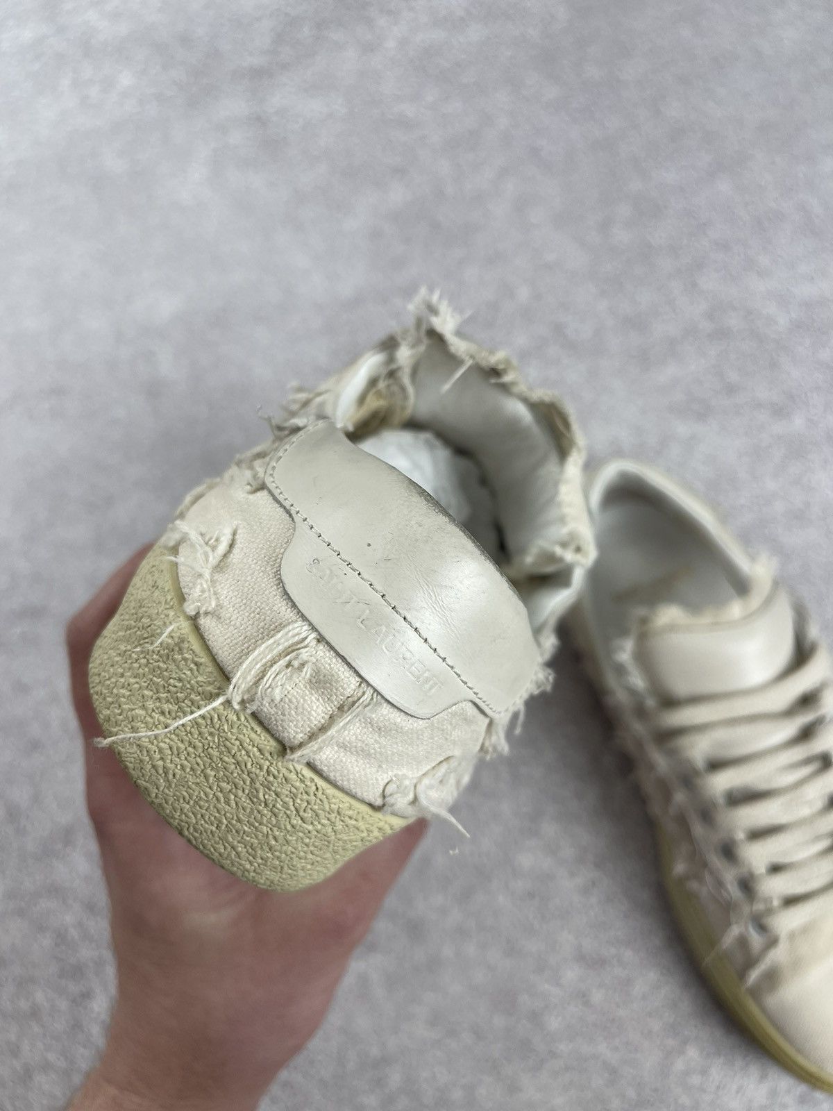 Saint Laurent Paris × Yves Saint Laurent Saint Laurent Paris Distressed Denim Sneakers Size 38 Size US 8 / IT 38 - 20 Thumbnail