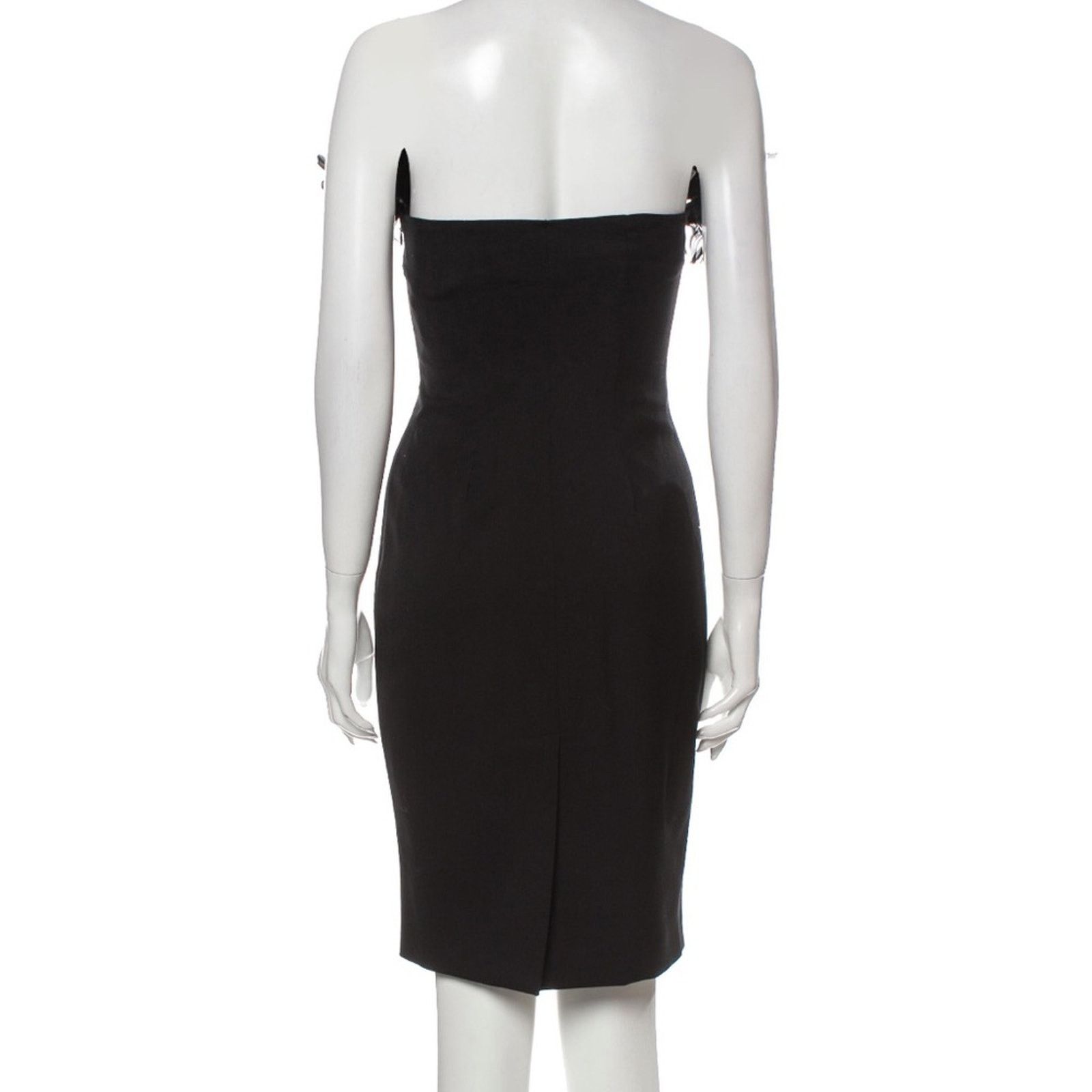 Dsquared2 dsquared2 black wool midi dress with goose feather trim Size S / US 4 / IT 40 - 3 Thumbnail