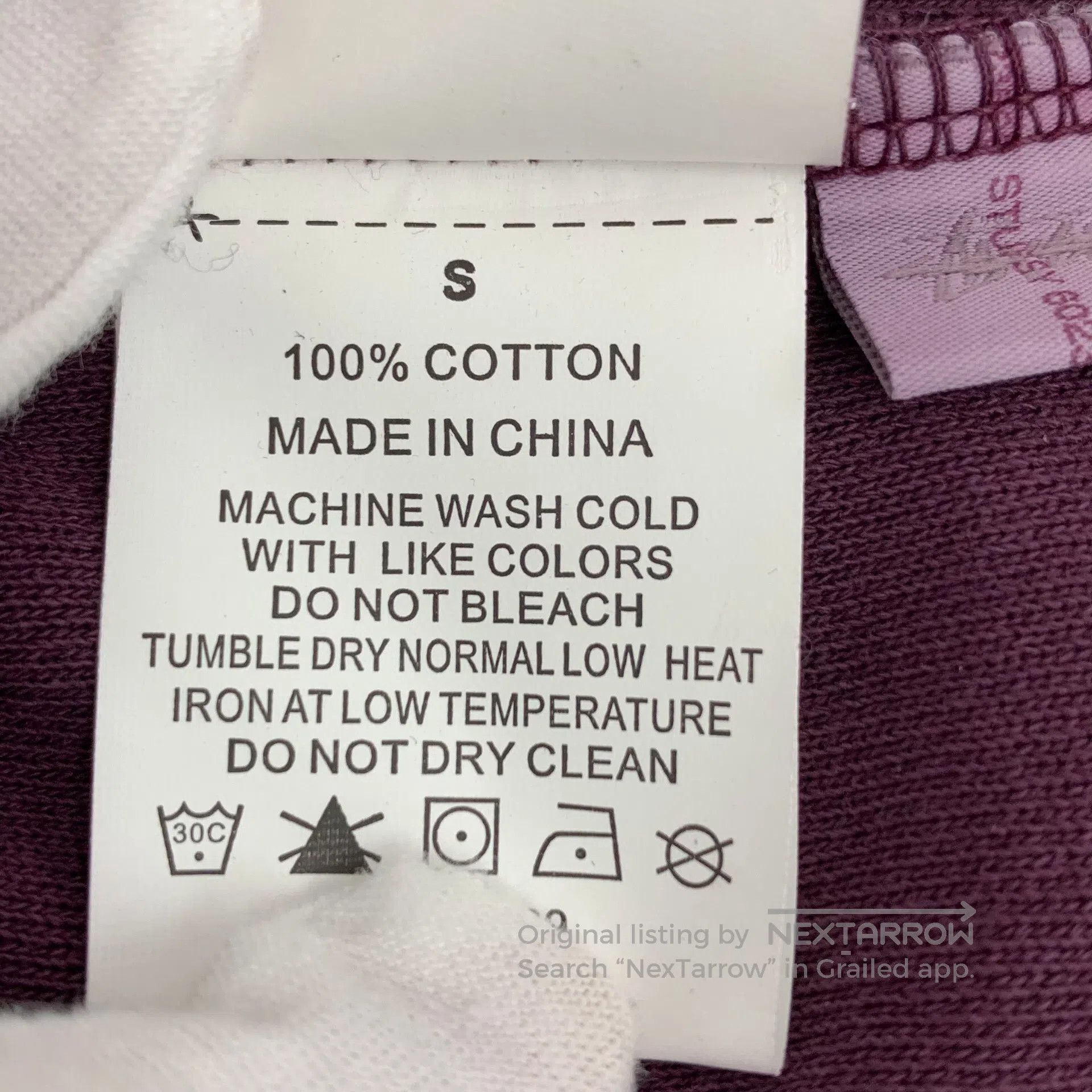 Stussy Stussy Dark Purple Logo Letter Embroidered Cotton Half Hig Size US S / EU 44-46 / 1 - 7 Thumbnail