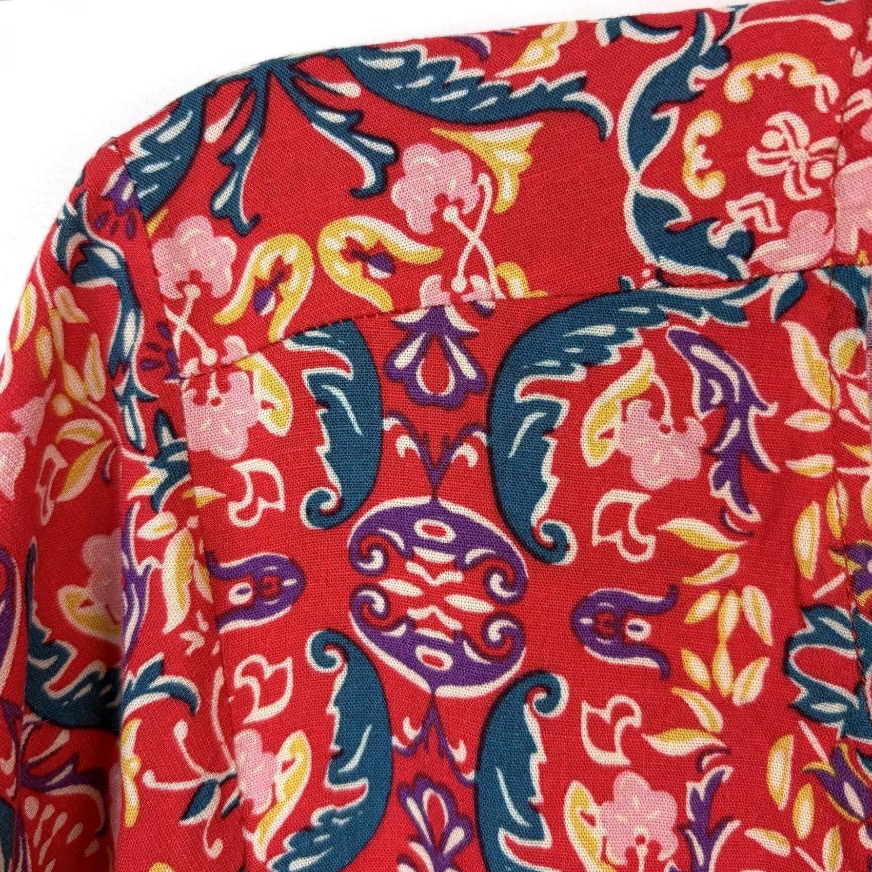 Torrid Torrid Blouse Womens 4X Red Floral Peasant Bohemian Boho Hippie Top Size XXL / US 16-18 / IT 52-54 - 3 Thumbnail