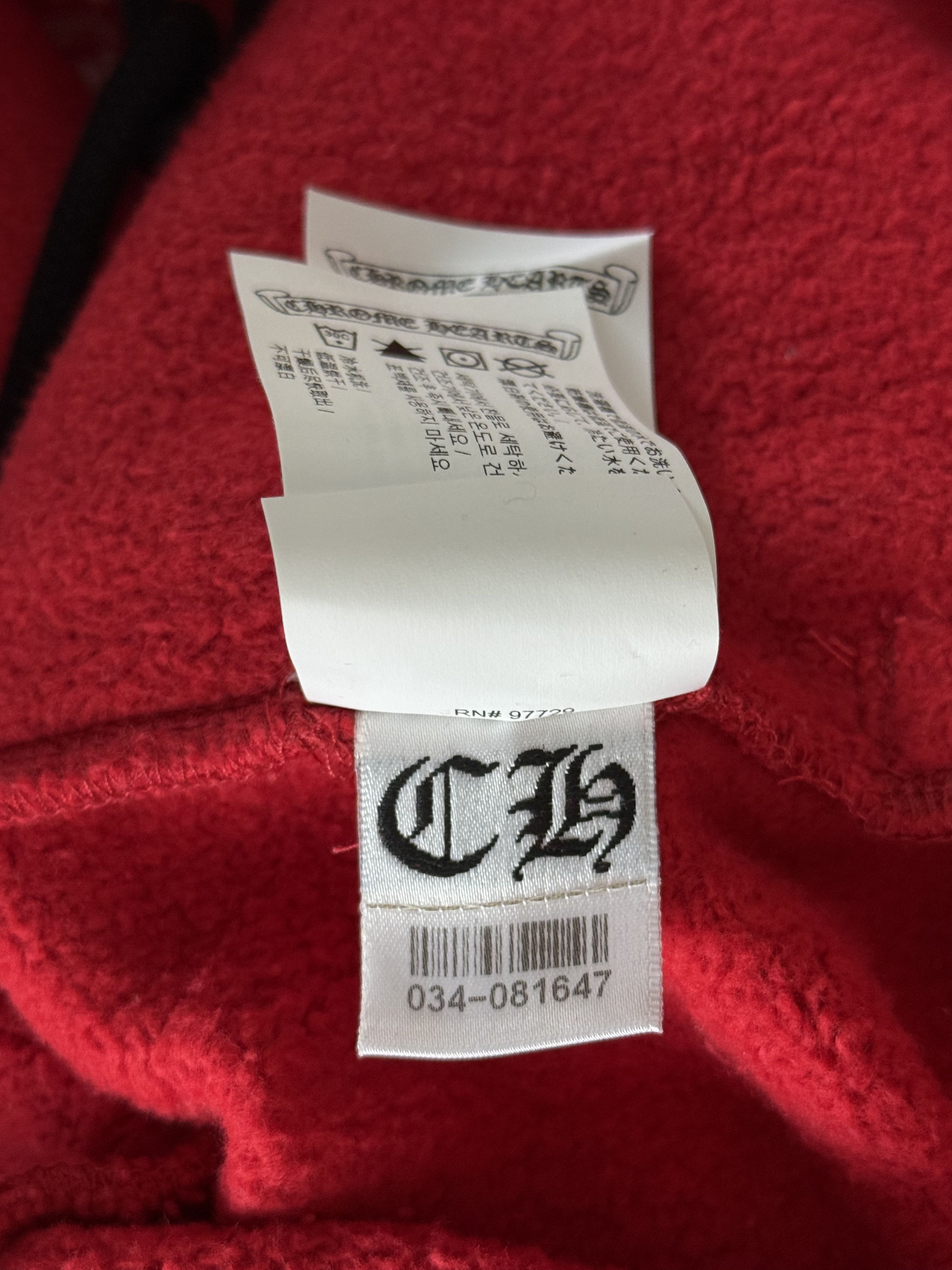 Chrome Hearts Red & White Triple Cross Embroidered Sweatpants Size US 30 / EU 46 - 7 Thumbnail