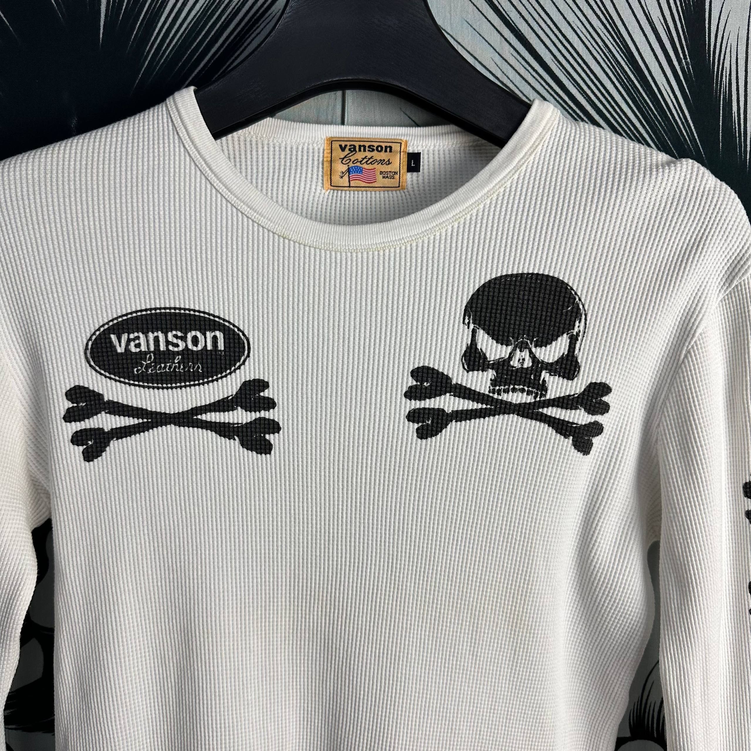 Vanson Leathers Authentic Vanson Leathers Bone Cross Skull Waffle Size US M / EU 48-50 / 2 - 5 Thumbnail