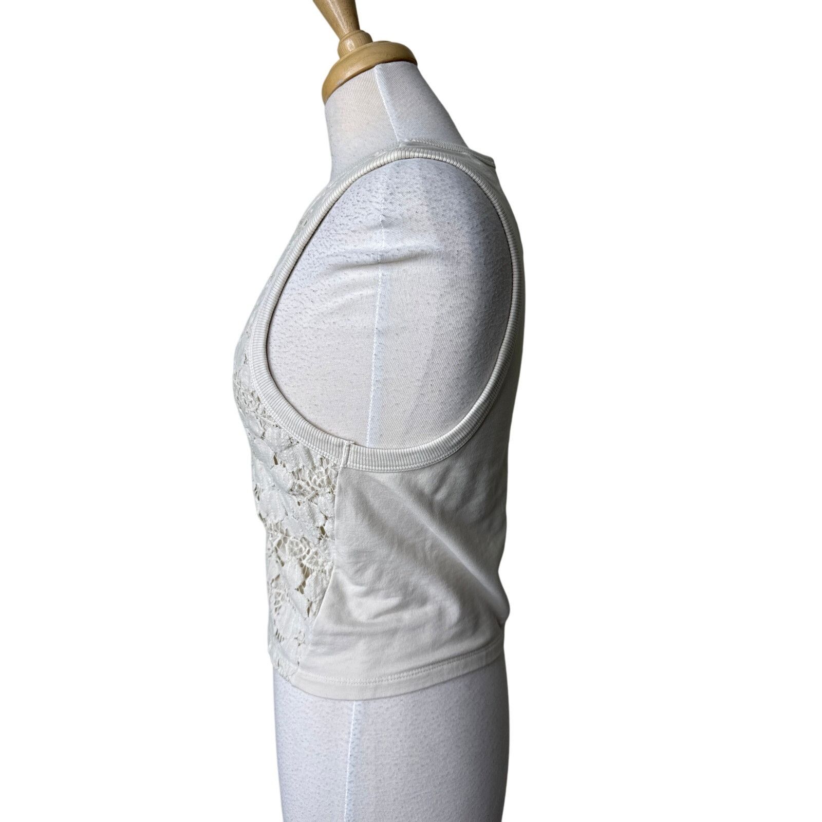 Skin SKIN Crochet Lace Racerback Cropped Tank Size 1/ Small Size S / US 4 / IT 40 - 4 Thumbnail