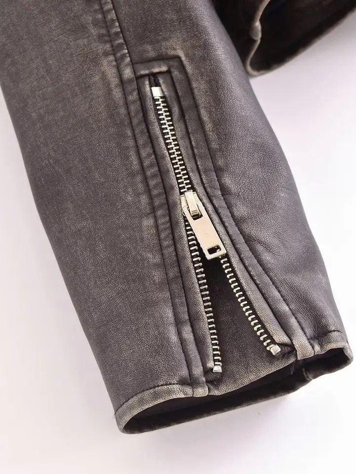 Designer × Vintage Spring Faux Leather Streetwear Vintage Women Zipper Jacket Size M / US 6-8 / IT 42-44 - 9 Thumbnail