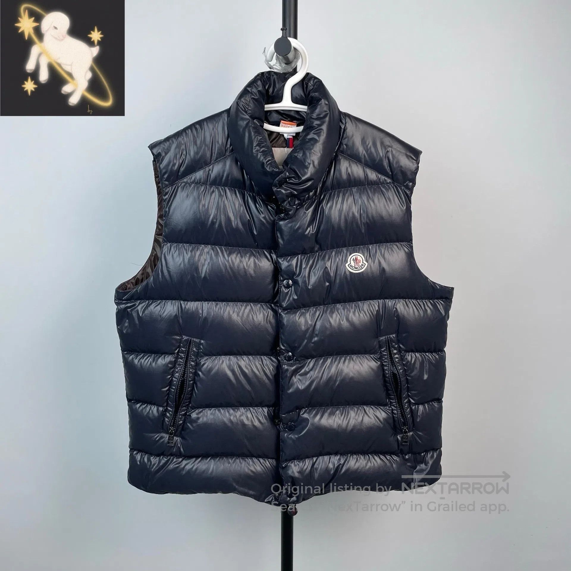 Moncler Moncler Dark blue shiny down vest| Size US XL / EU 56 / 4 - 1 Thumbnail