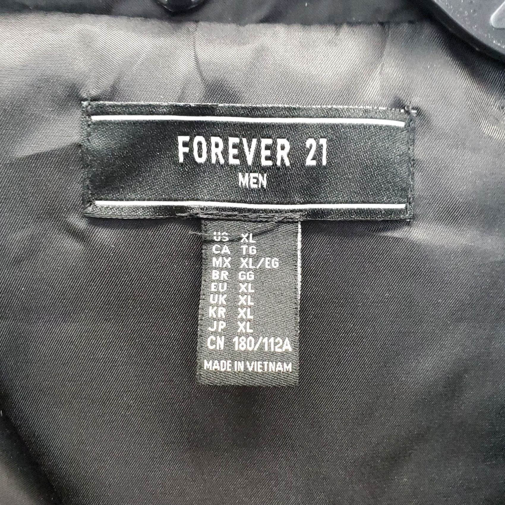 Forever 21 Forever 21 Windbreaker Jacket Womens XL Black Embroidered Flower Sleeve Full Zip Size XL / US 12-14 / IT 48-50 - 6 Thumbnail