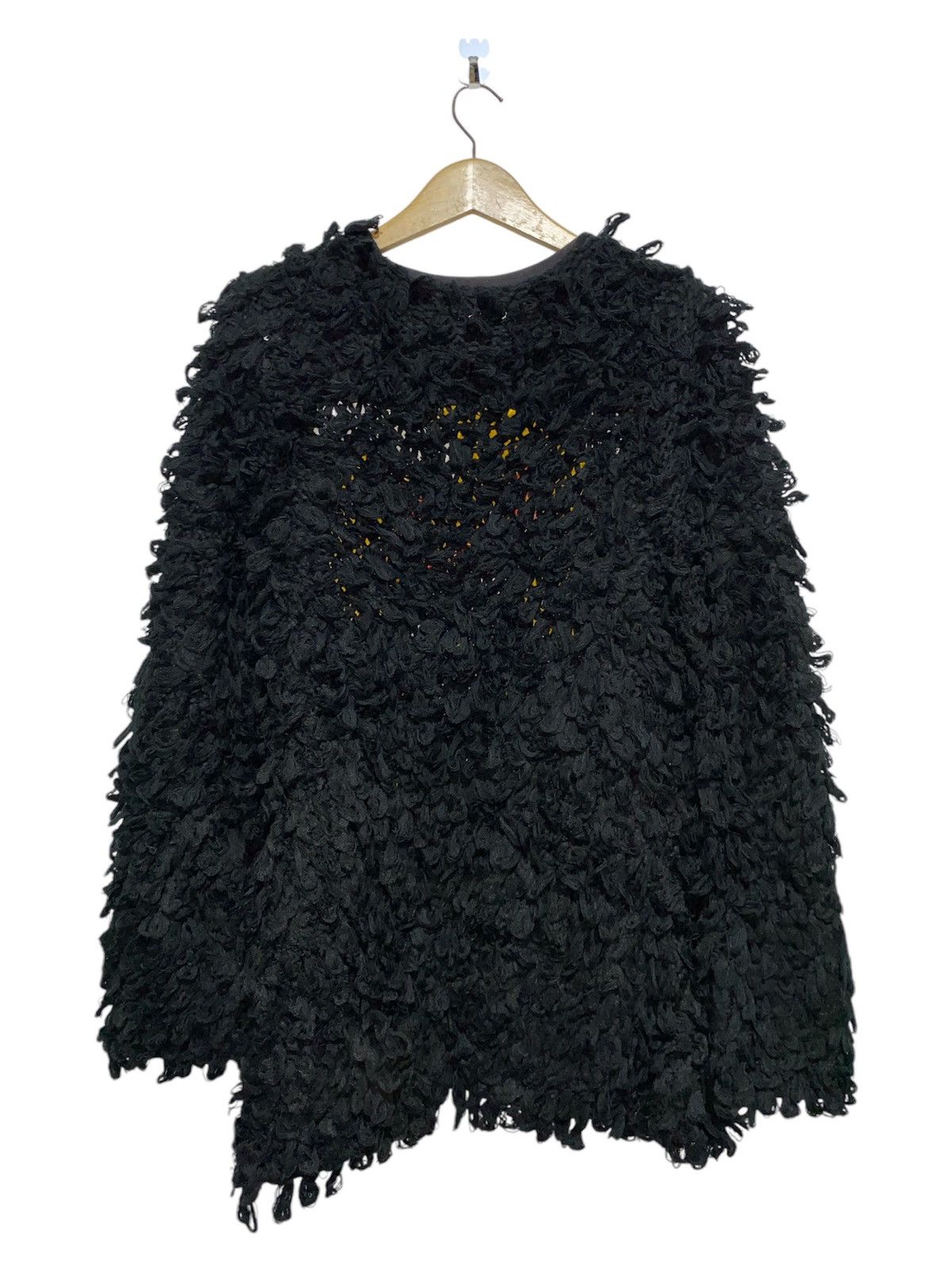 Yasuyuki Ishii Crazy fuzzy tassel fringed wool faux fur cardigan Size US L / EU 52-54 / 3 - 2 Thumbnail
