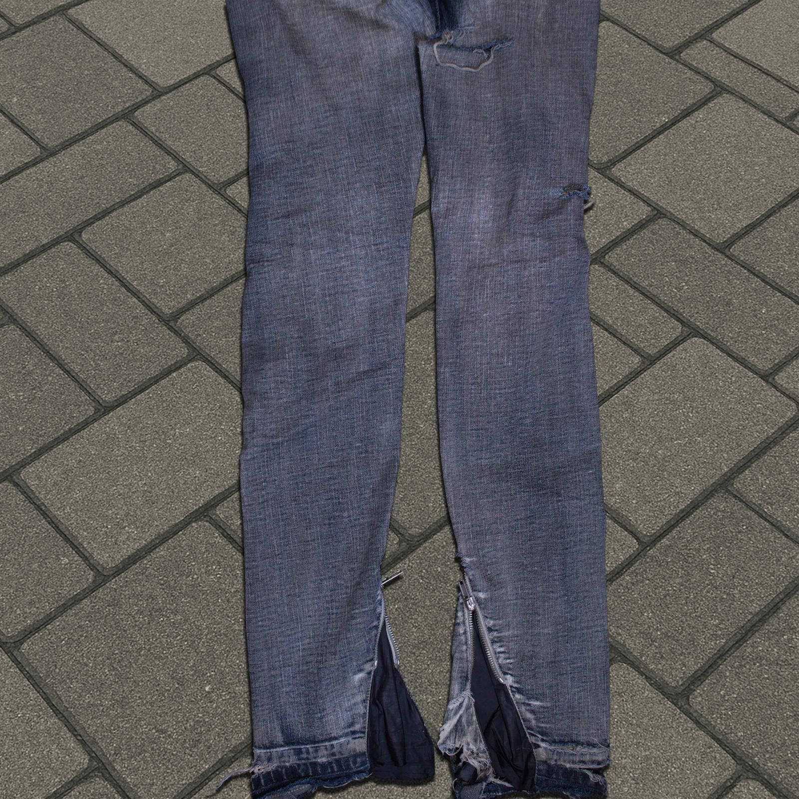Rick Owens SS09 Rick Owens Acid Wash Banana Cut Denim Size US 29 - 5 Thumbnail