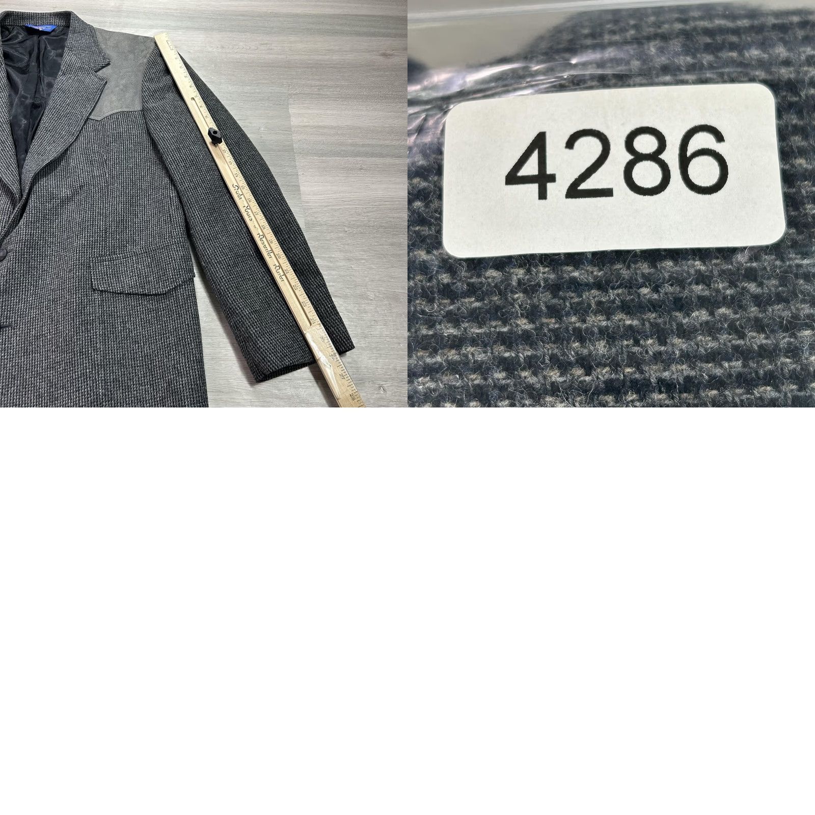 Pendleton Pendleton Mens 46L Gray Wool Tweed Western Sport Coat Jacket Suede Yoke Two-Button Notch Lapel Blazer Size 46R - 8 Thumbnail