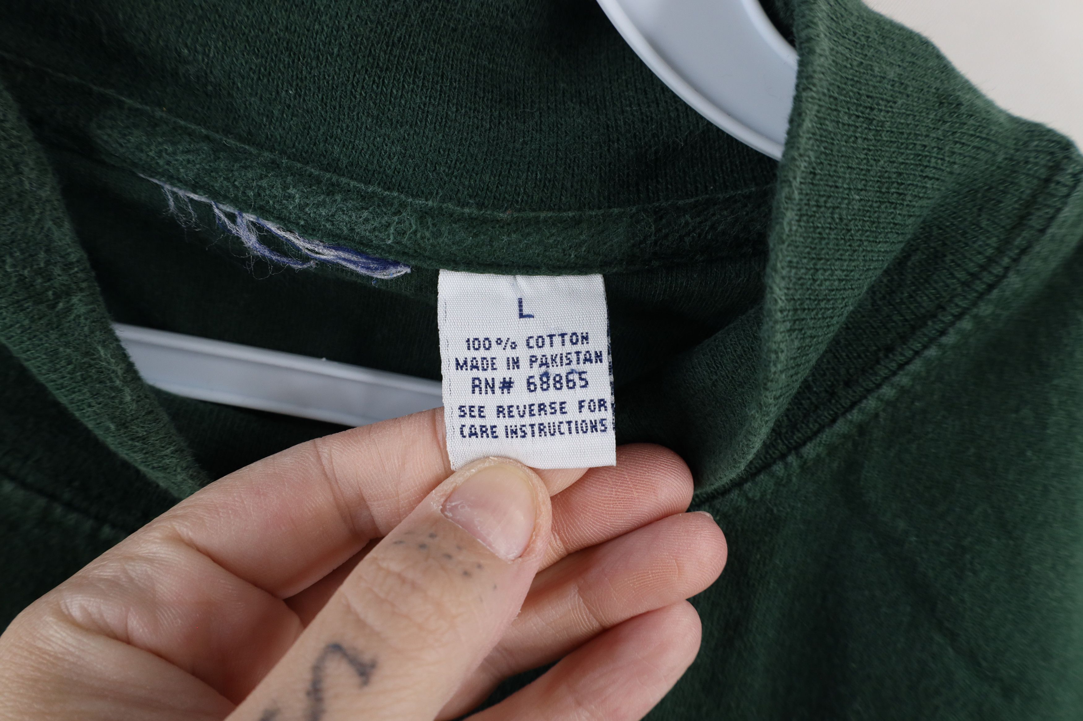 Vintage Vintage 90s Michigan State University Mock Neck T-Shirt Size US L / EU 52-54 / 3 - 5 Thumbnail