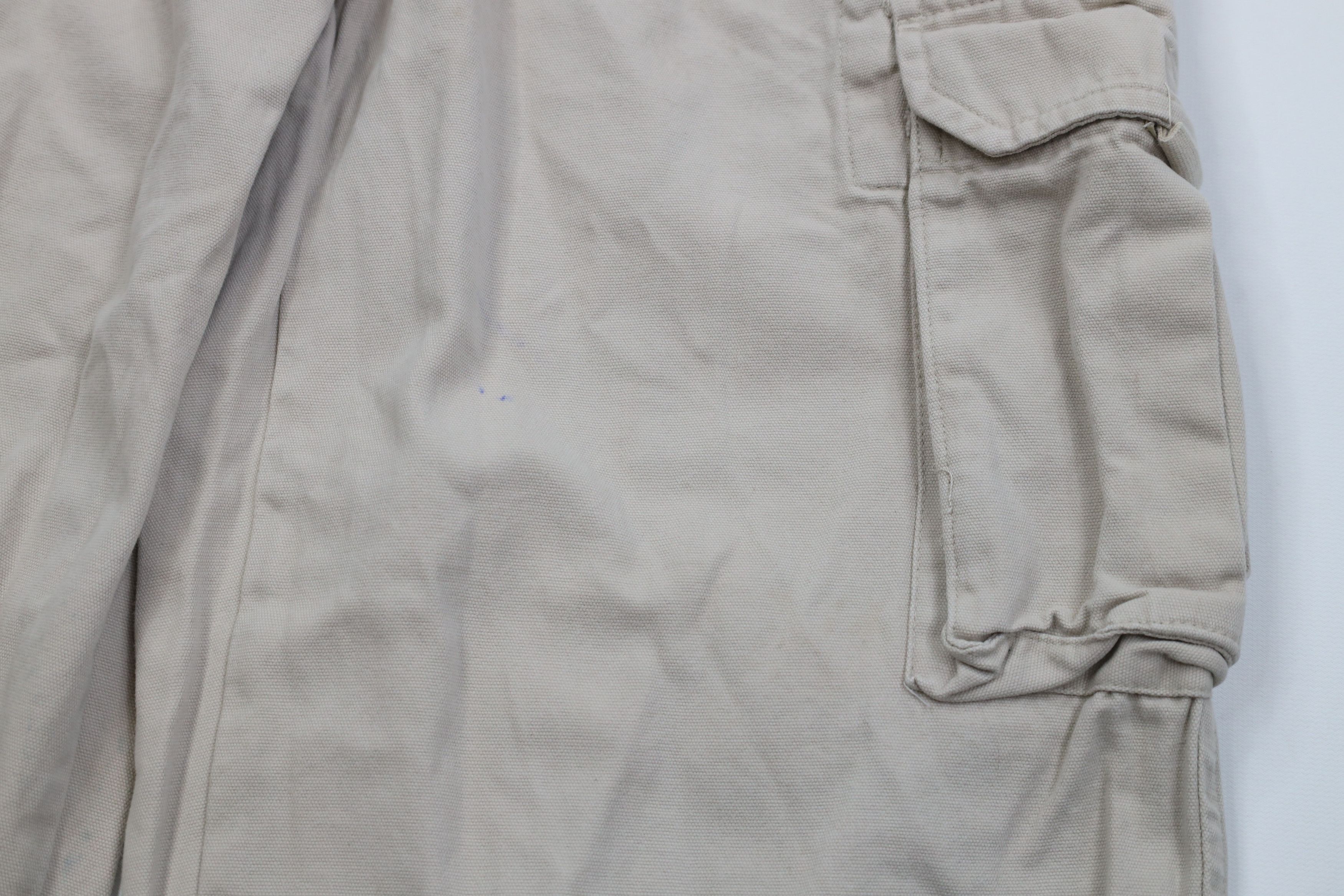 Gap Vintage Y2K 2001 Gap Canvas Wide Leg Cargo Pants Stone Size US 30 / EU 46 - 7 Thumbnail
