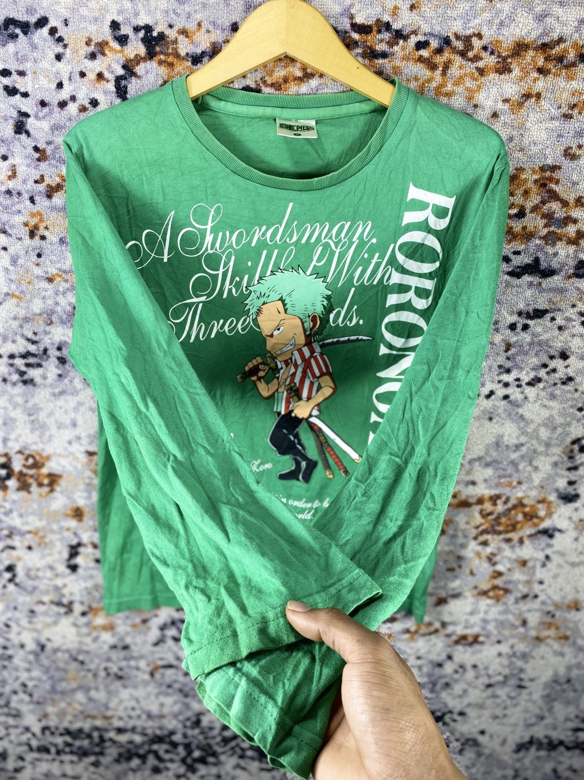 One Piece × Vintage RARE ONE PIACE RORONOA.ZORO FADED TEE LONG SLEEVE Size US M / EU 48-50 / 2 - 3 Thumbnail
