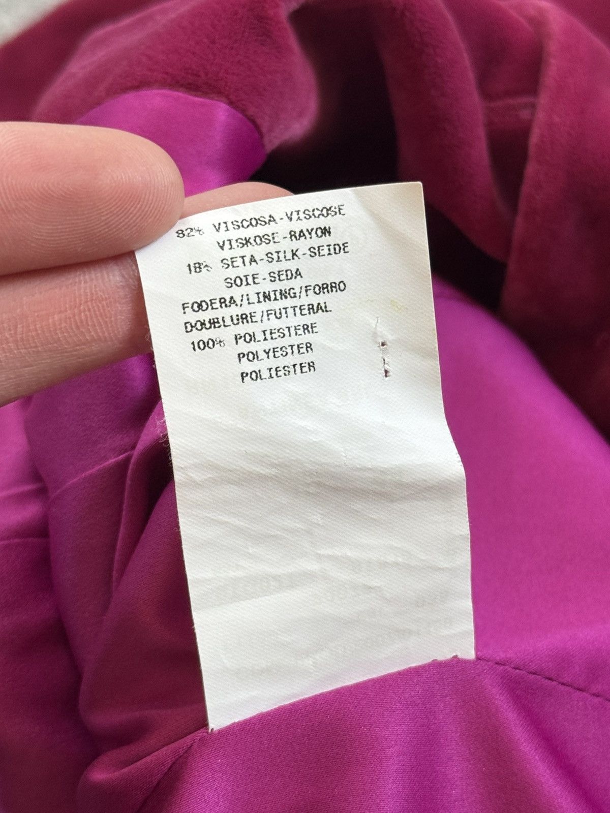 Armani Collezioni Armani Collezioni IT44 pink velour velvet blazer jacket Size M / US 6-8 / IT 42-44 - 6 Thumbnail