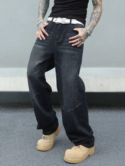 Japanese Brand Faded Skate Baggy Denim Jeans Loose fit Size US 32 / EU 48 - 2 Thumbnail