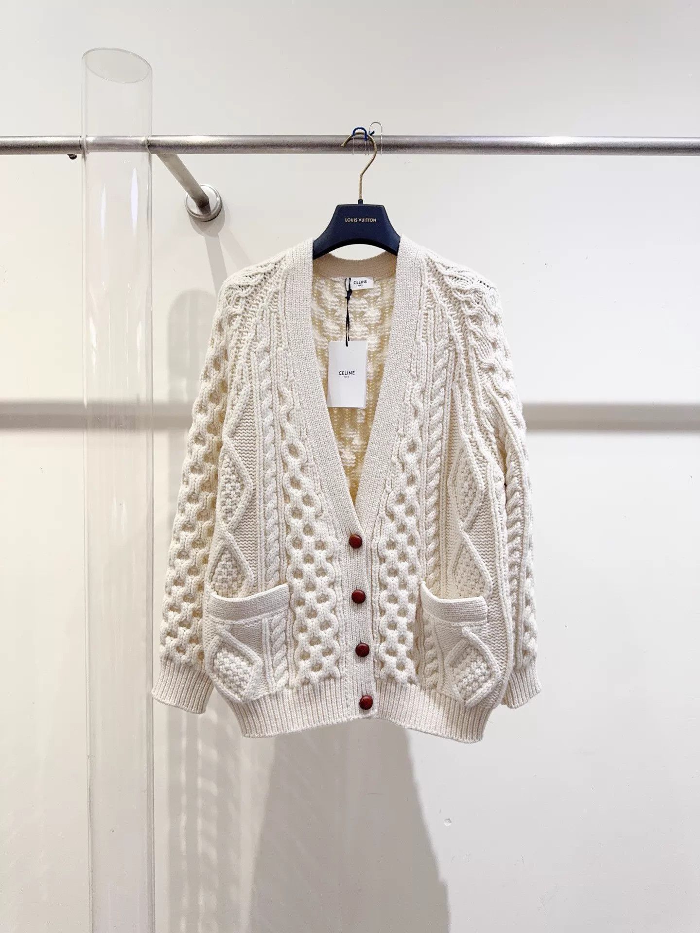 Celine Celine Pineapple Button Cardigan S New with Tags Size S / US 4 / IT 40 - 1 Thumbnail