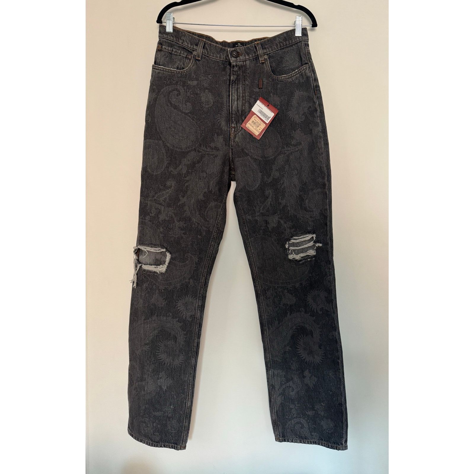 Etro Etro Women’s Ibiza Paisley Fray Hem Ankle Straight Leg NWT Size 30" / US 8 / IT 44 - 2 Thumbnail